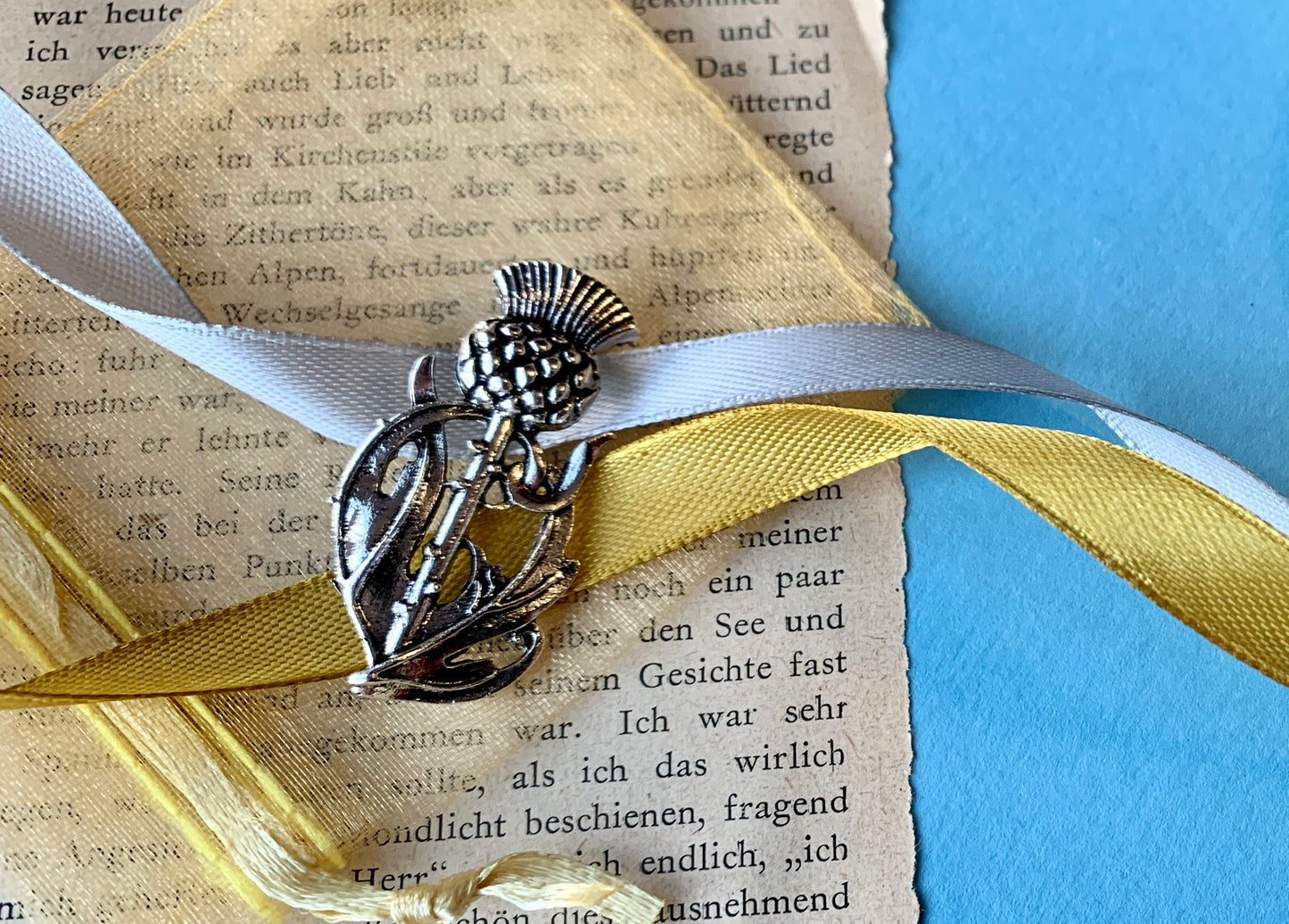 Scottish Silver Metal Thistle Brooch Pin Badge