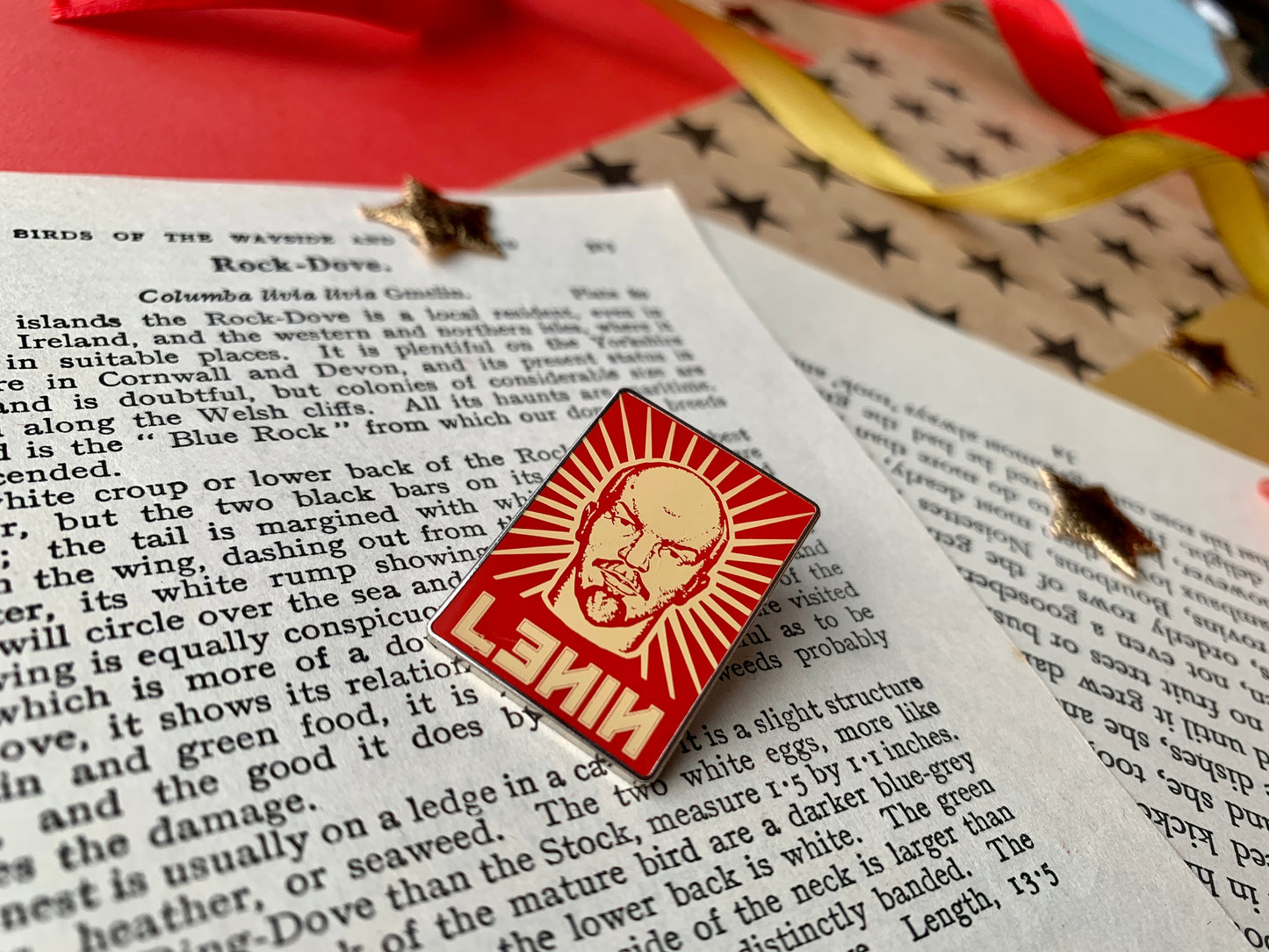 Communist VI Lenin Red Leftist Soviet Union Poster Style USSR Pin Badge