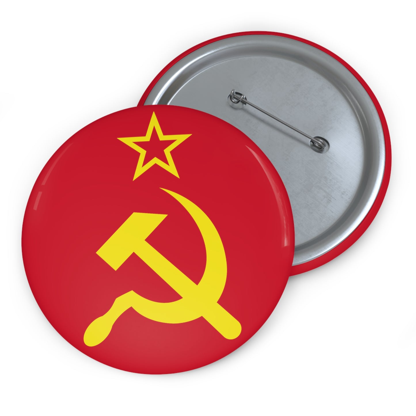 Socialist Hammer and Sickle Communist Leftist Pin Badge Button