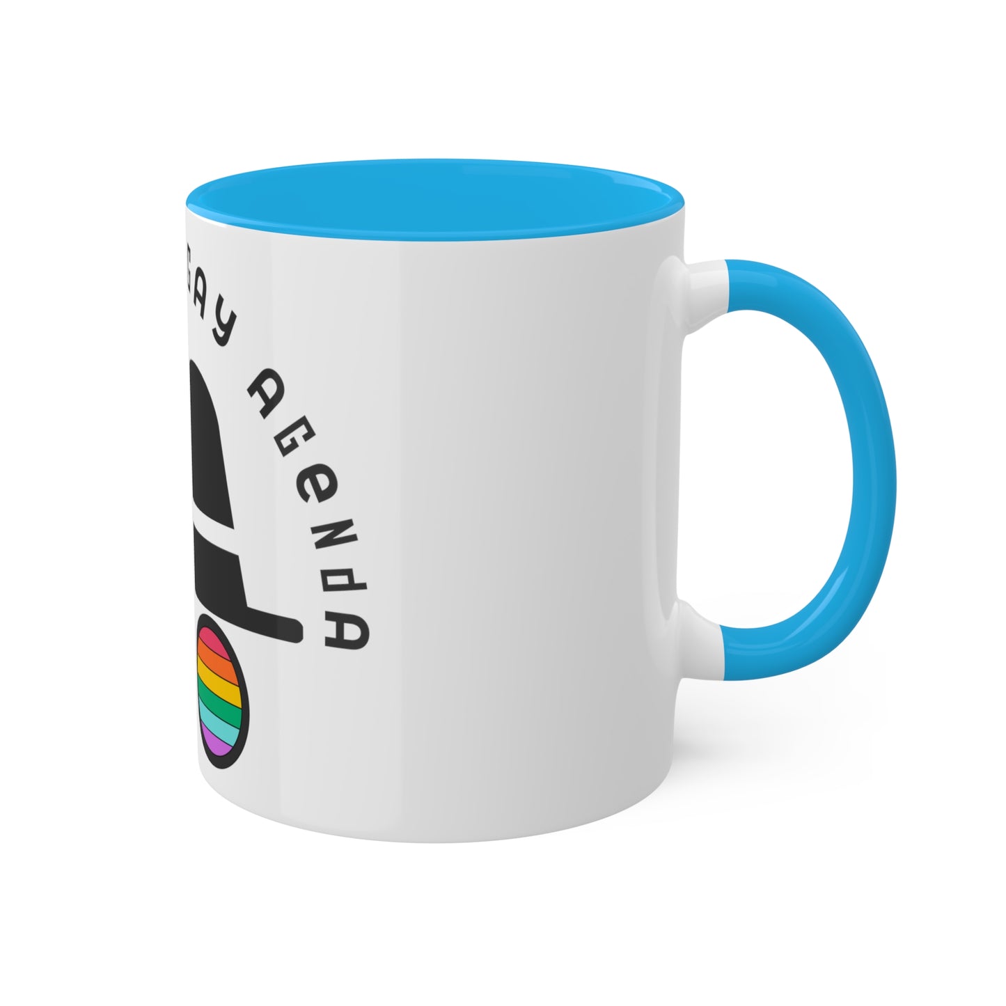 LGBTQ Plus Rainbow Agent of The Gay Agenda Spy Gay Queer Trans Rights Lesbian Pride Colourful Mug