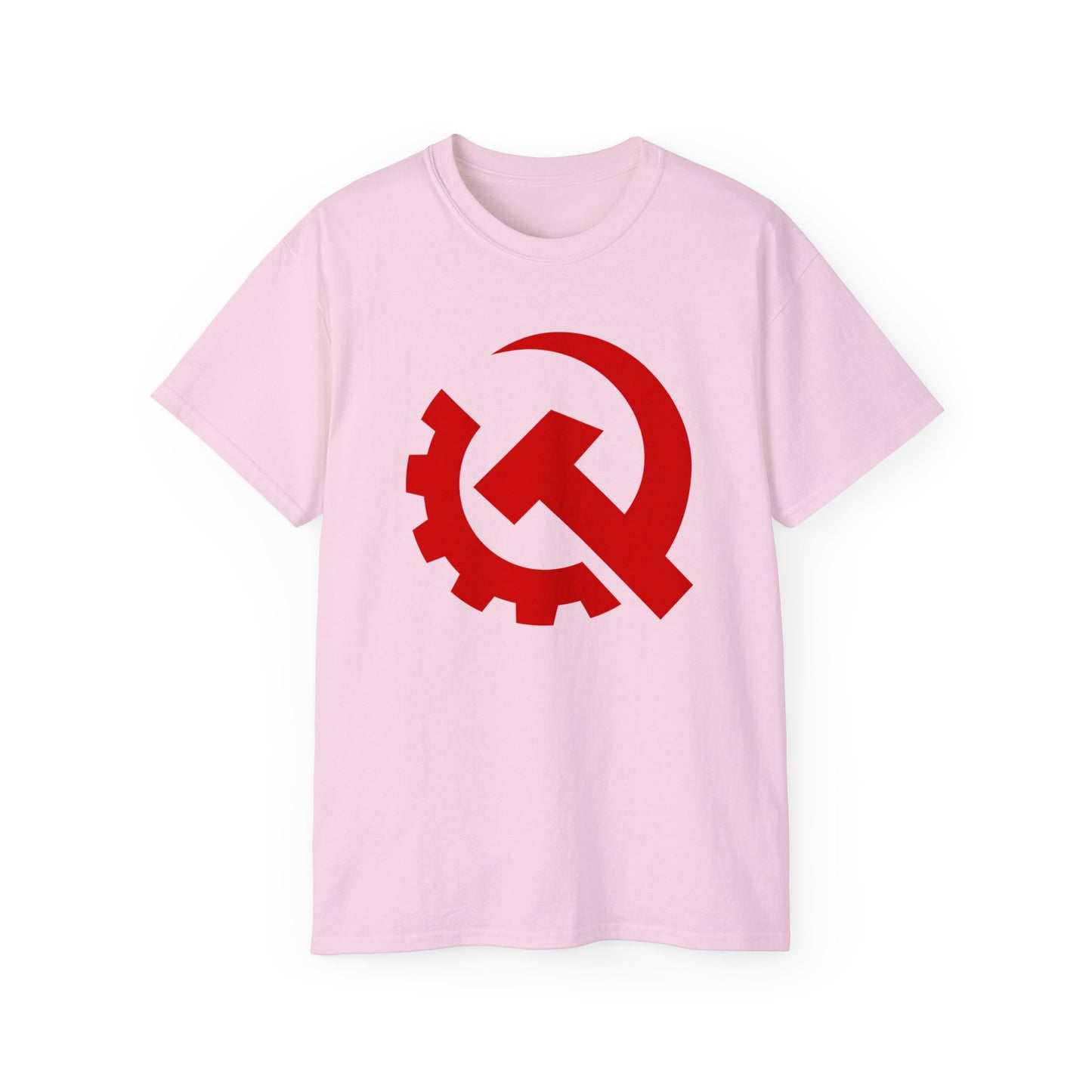 Leftist Industrial Style Hammer and Sickle Socialist Communist Unisex Ultra Cotton Tee