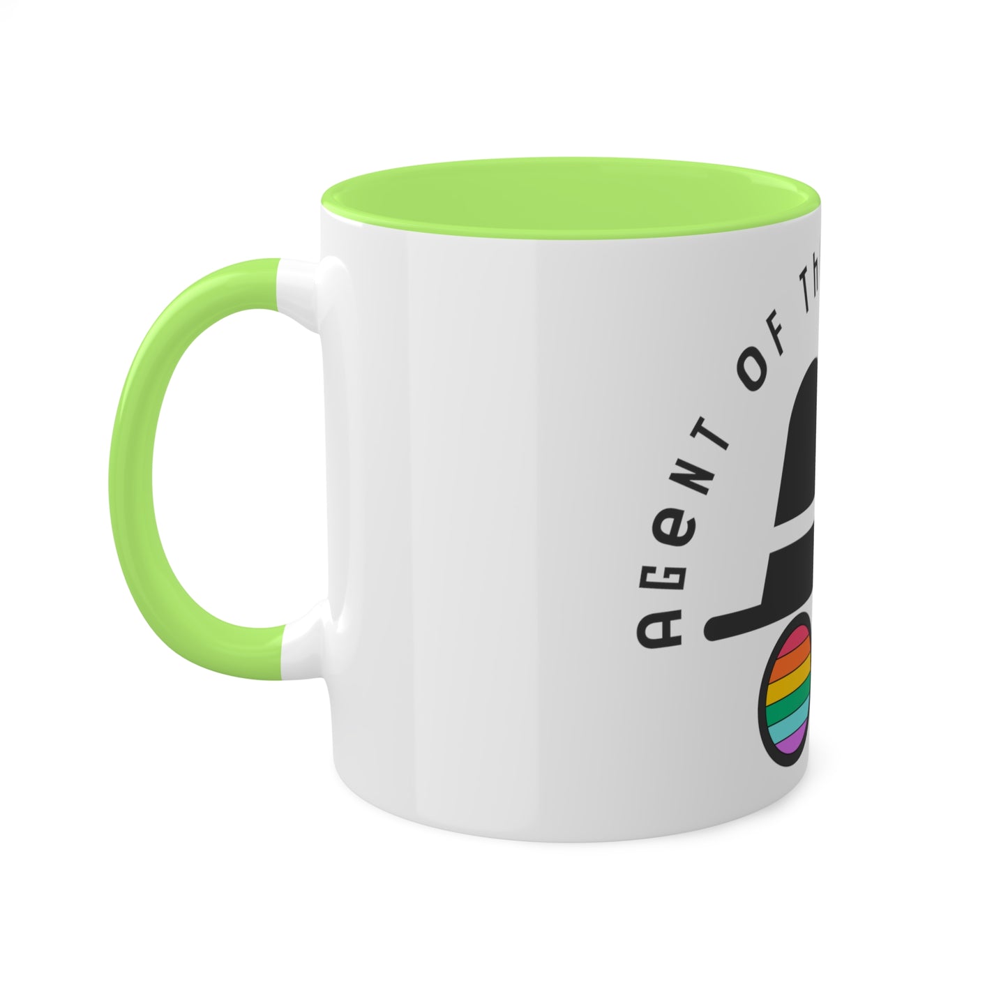 LGBTQ Plus Rainbow Agent of The Gay Agenda Spy Gay Queer Trans Rights Lesbian Pride Colourful Mug