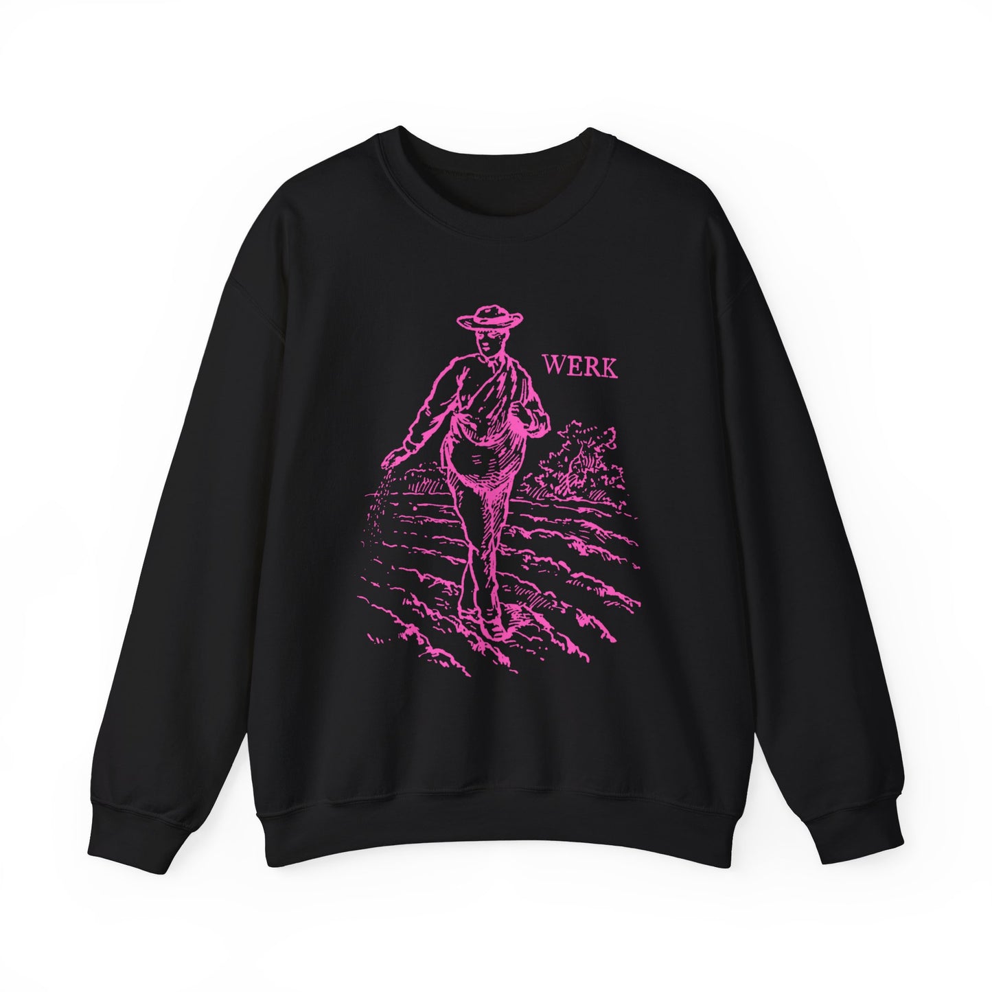 LGBTQ Plus Werk Vintage Farmer Sowing Seeds Gay Lesbian Queer Trans Unisex Heavy Blend™ Crewneck Sweatshirt