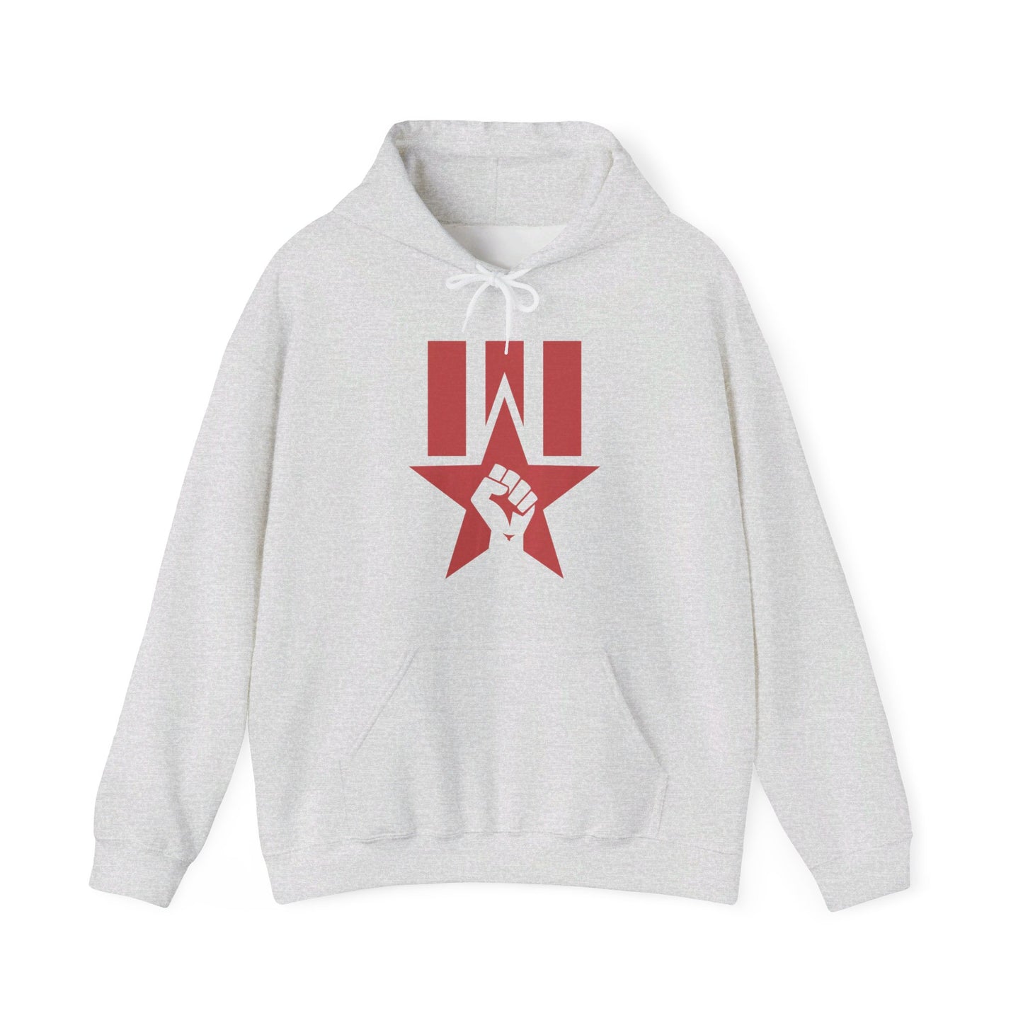 Leftist Star with Raised Fist and Stripes Socialist Unisex Heavy Blend™ Hooded Sweatshirt