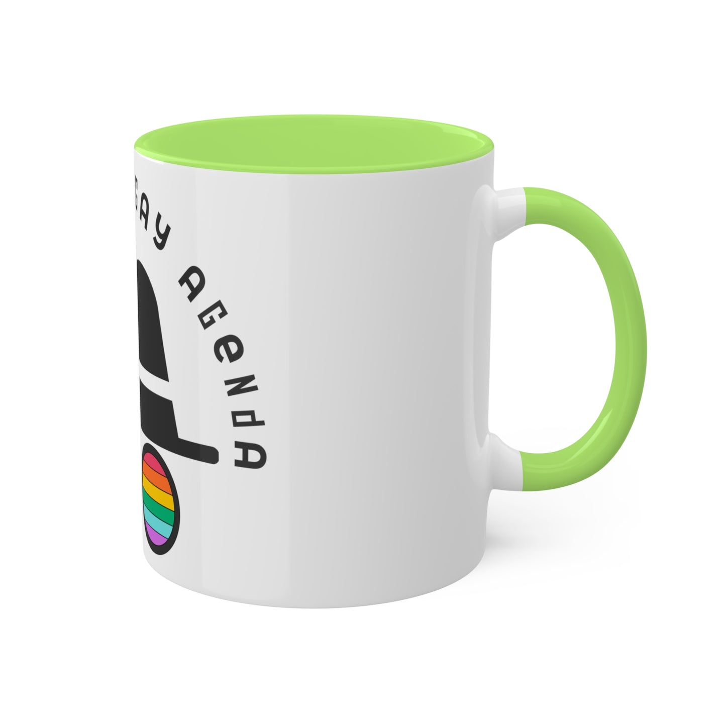 LGBTQ Plus Rainbow Agent of The Gay Agenda Spy Gay Queer Trans Rights Lesbian Pride Colourful Mug