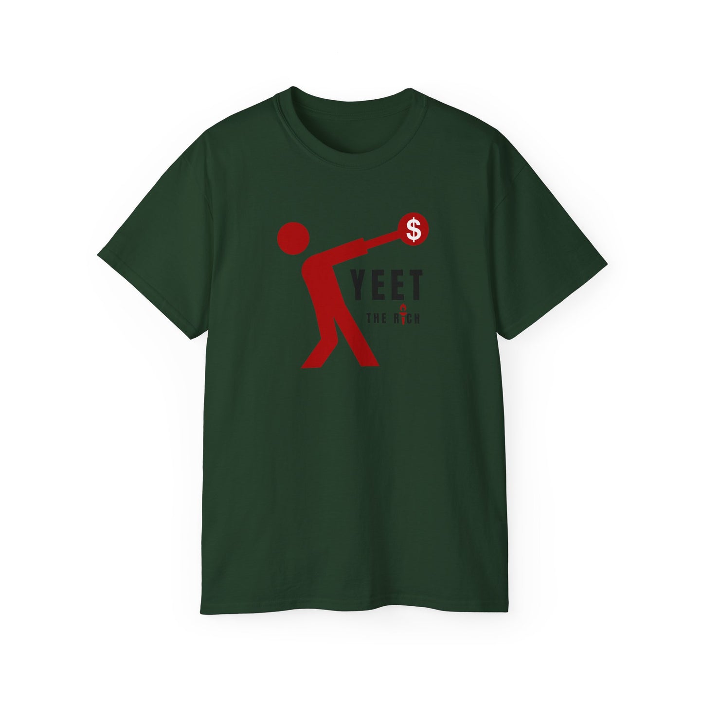 Yeet The Rich Socialist Communist Anti Capitalist Hammer Throw Track and Field Unisex Ultra Cotton Tee