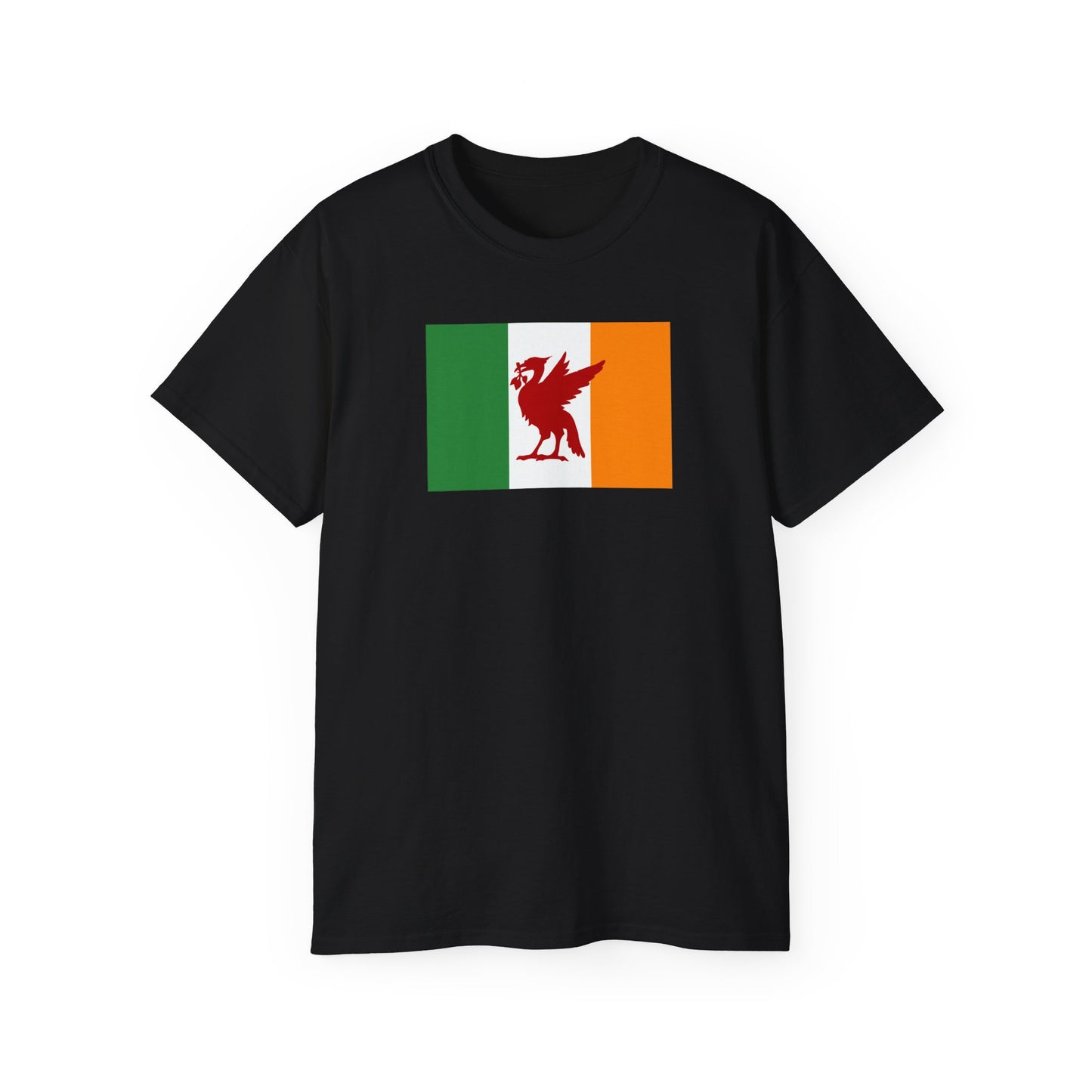 Irish Liverpool Liver Bird Scouse Irish Flag Tricolour Unisex Ultra Cotton Tee