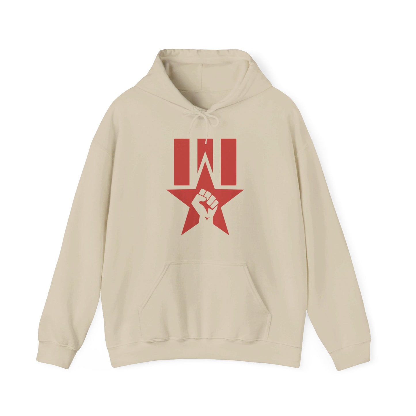 Leftist Star with Raised Fist and Stripes Socialist Unisex Heavy Blend™ Hooded Sweatshirt