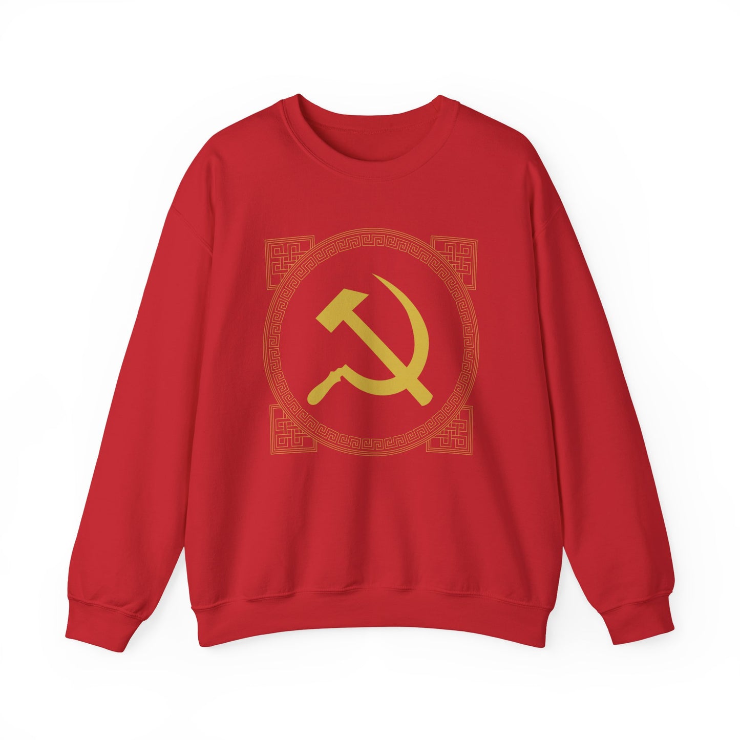 Communist Hammer and Sickle with Chinese East Asian Style Boarder Leftist Socialist Unisex Heavy Blend™ Crewneck Sweatshirt