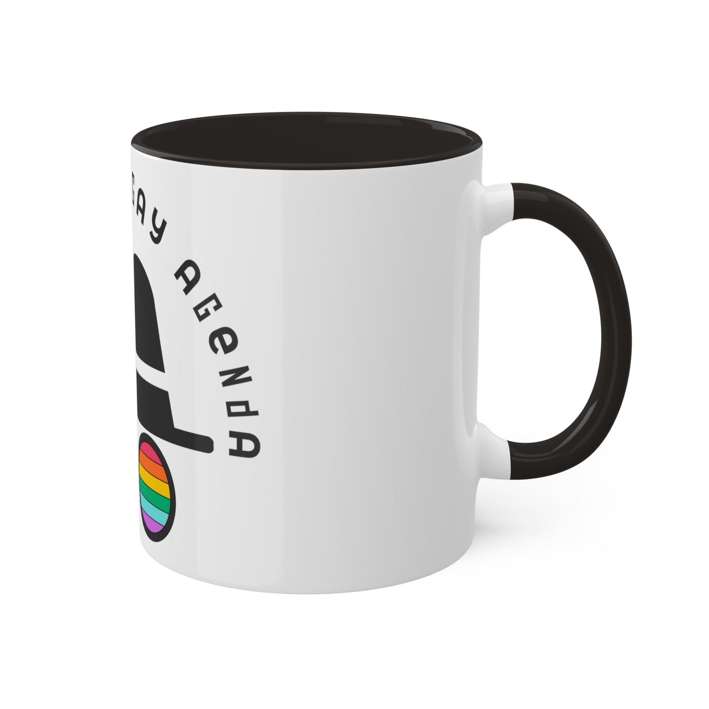 LGBTQ Plus Rainbow Agent of The Gay Agenda Spy Gay Queer Trans Rights Lesbian Pride Colourful Mug