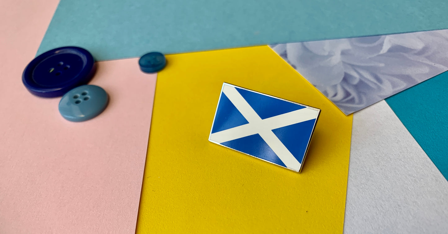 Scottish Saltire Scotland Flag Enamel Pin Badge