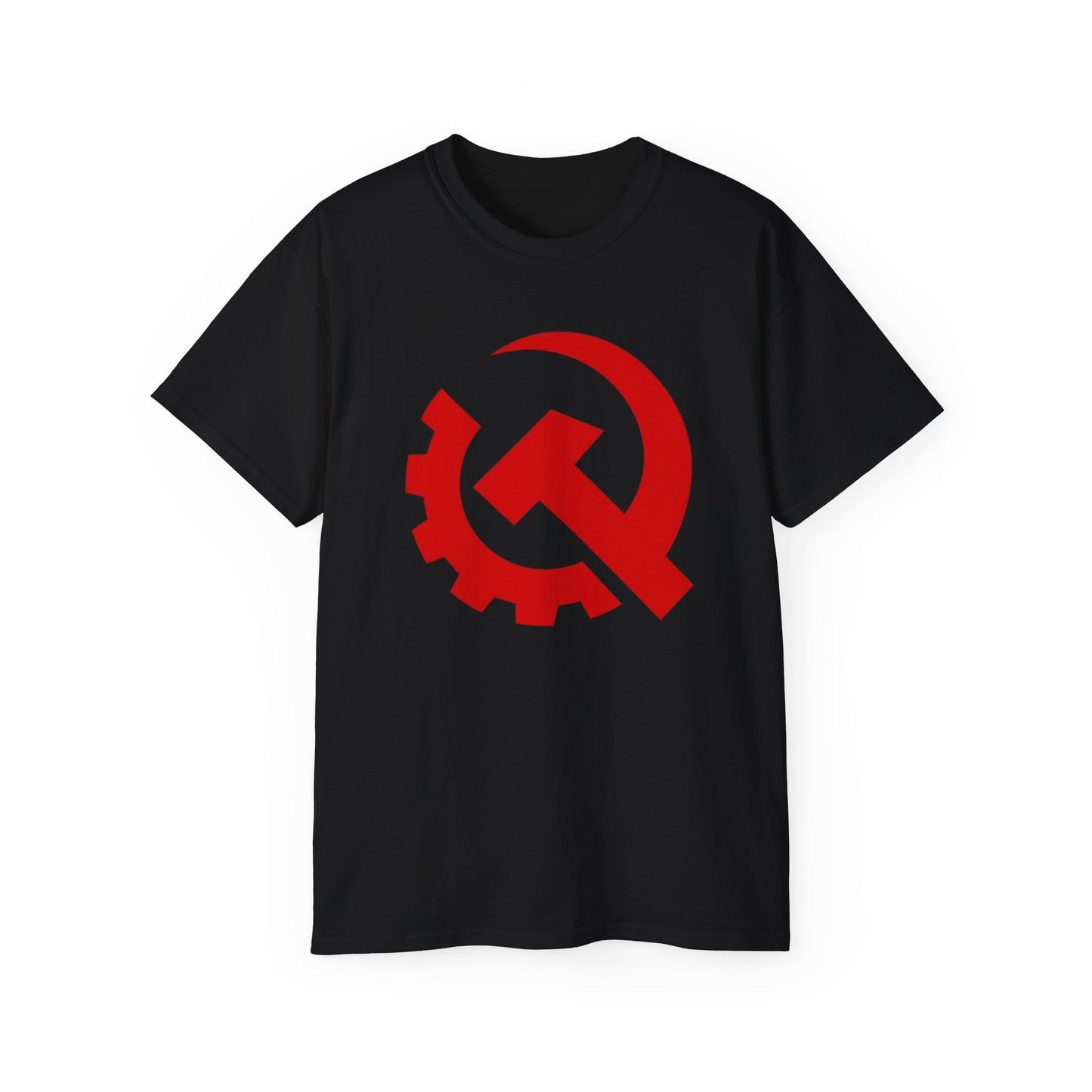 Leftist Industrial Style Hammer and Sickle Socialist Communist Unisex Ultra Cotton Tee