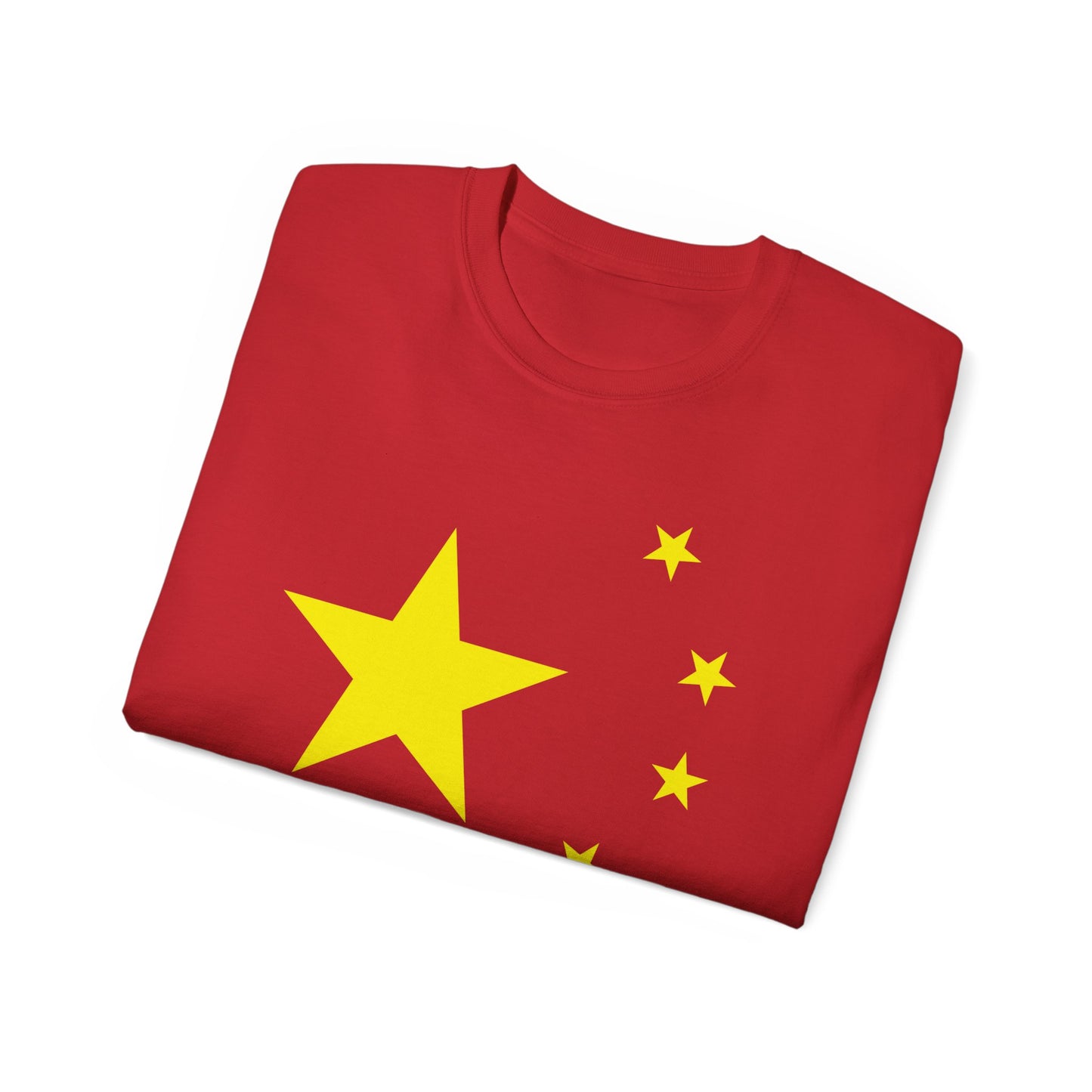 Chinese Communist Red Flag with Yellow Stars China Leftist CCP People's Republic of China Unisex Ultra Cotton Tee