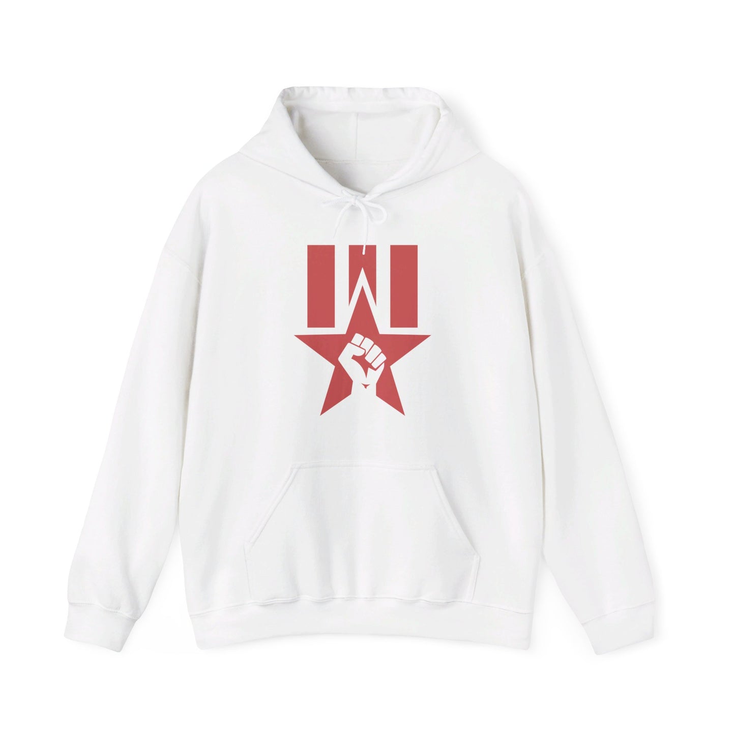 Leftist Star with Raised Fist and Stripes Socialist Unisex Heavy Blend™ Hooded Sweatshirt
