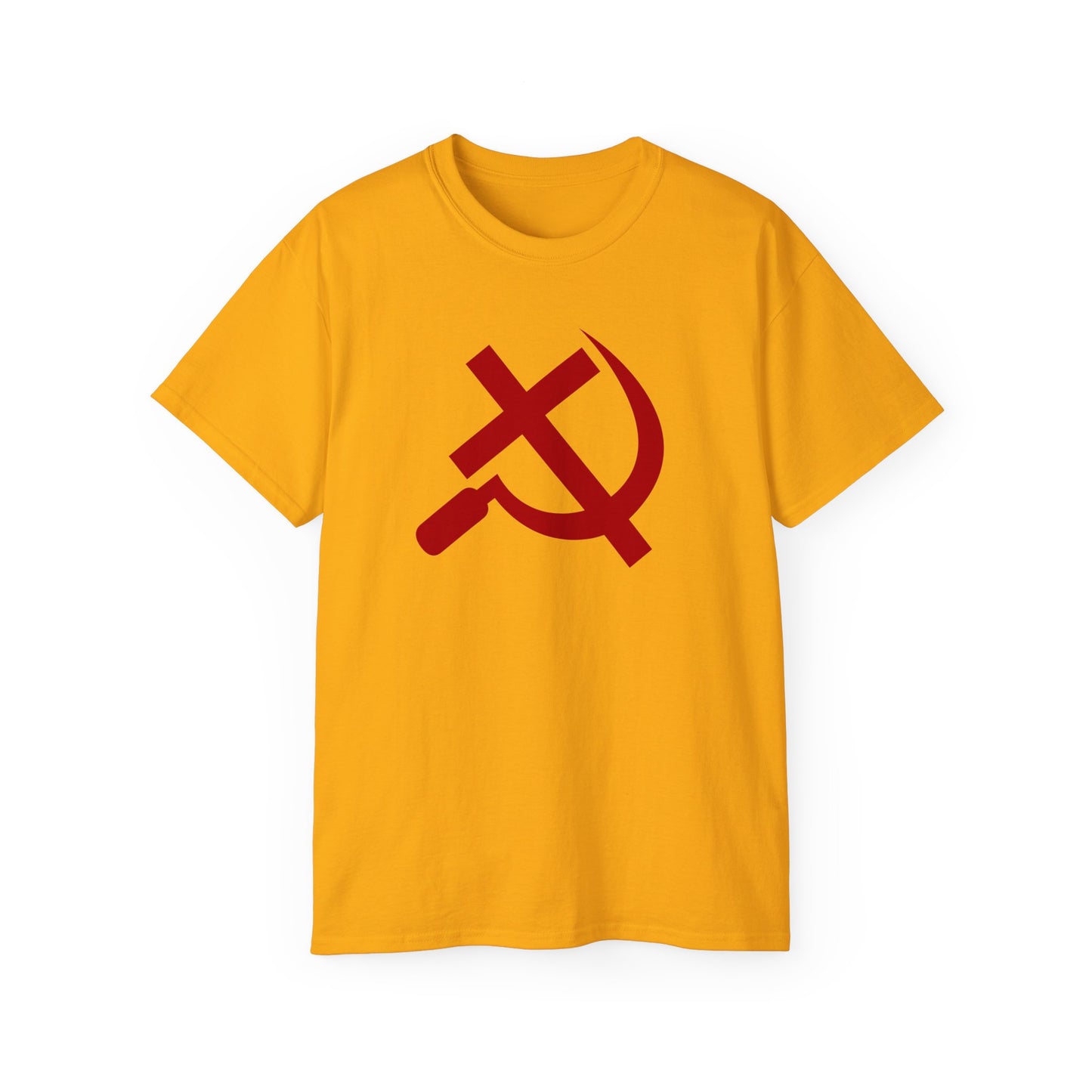 Christian Socialist Cross and Sickle Communist Hammer and Sickle Unisex Ultra Cotton Tee