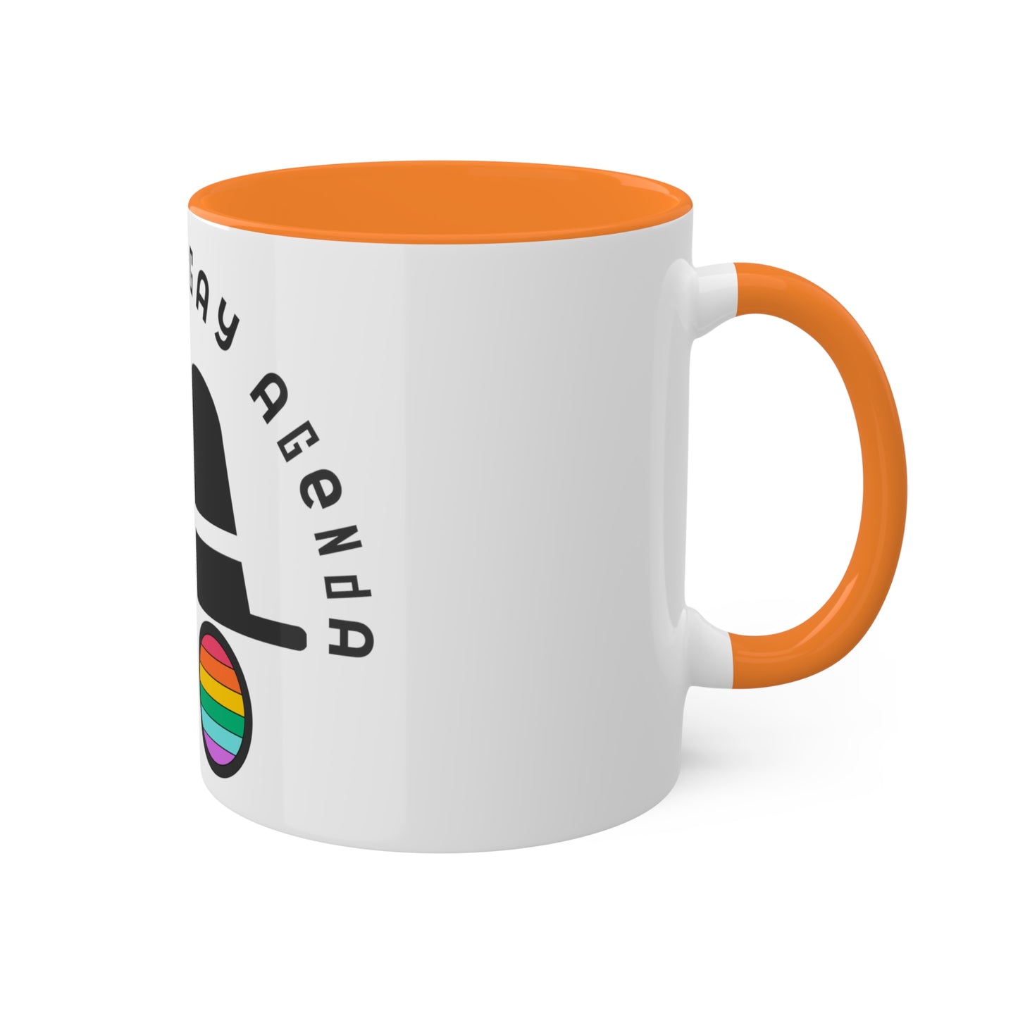 LGBTQ Plus Rainbow Agent of The Gay Agenda Spy Gay Queer Trans Rights Lesbian Pride Colourful Mug