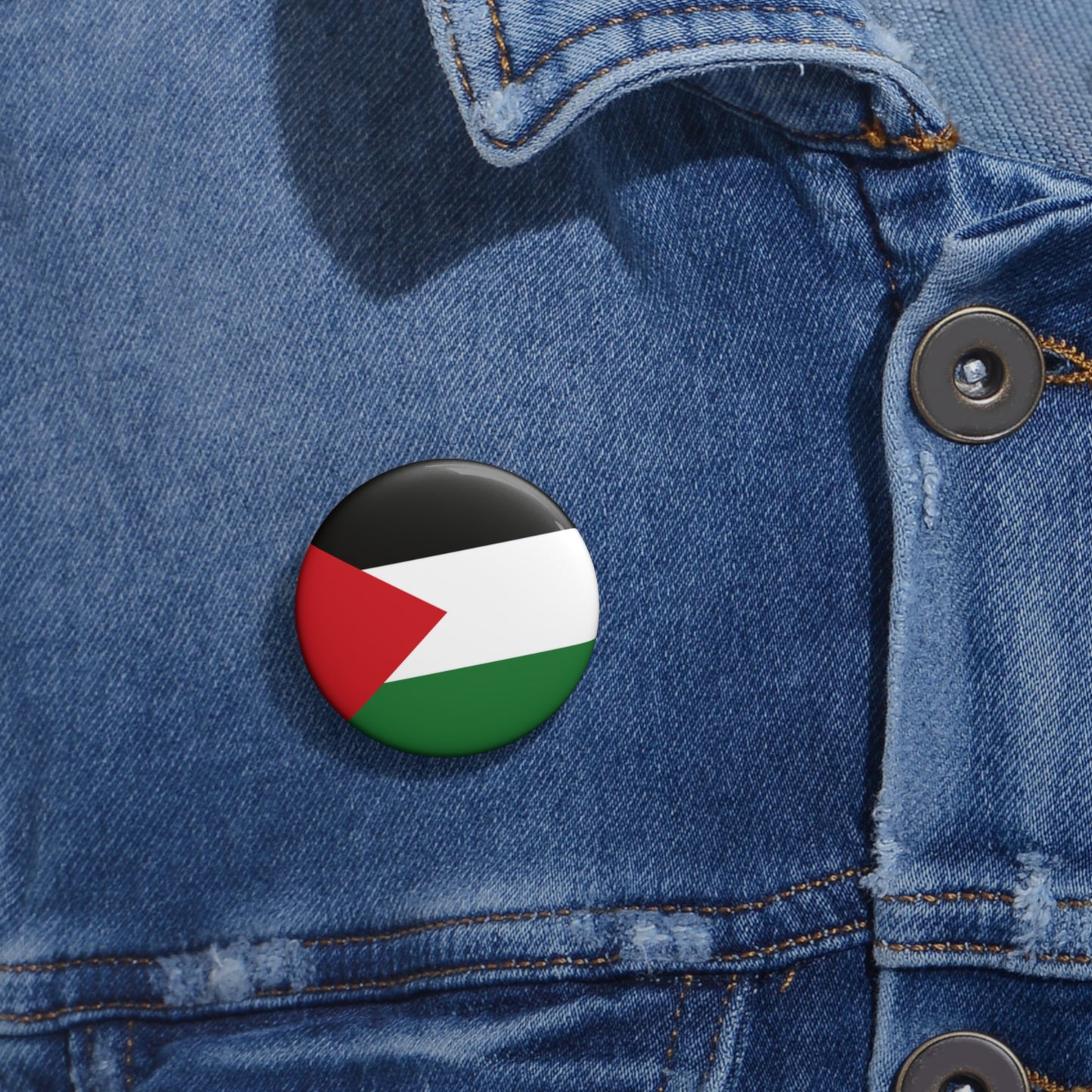 Palestinian Flag Palestine Solidarity Free Gaza Pin Badge Button