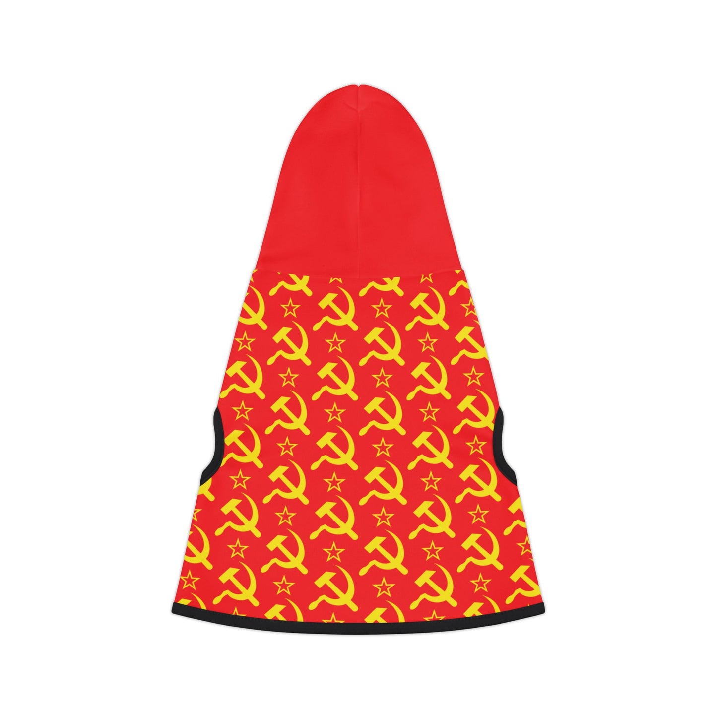 Socialist Red and Gold Hammer and Sickle Pattern Leftist Communist Dog and Cat Hoodie