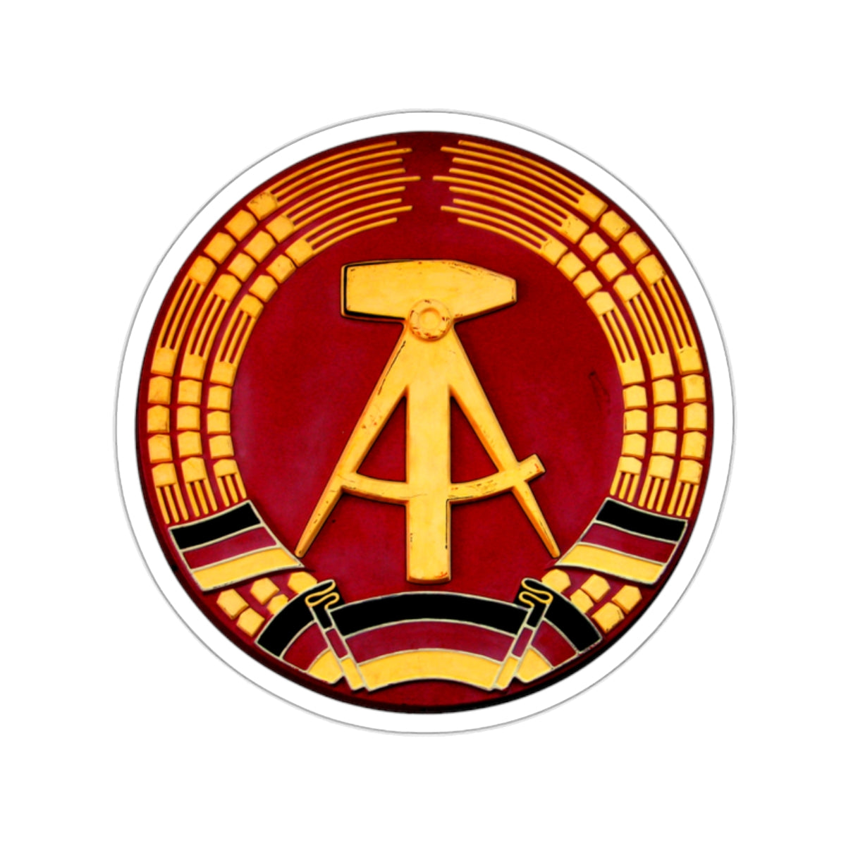 East German DDR Hammer and Compass Emblem Communist Cold War Socialist Sticker Kiss-Cut Sticker