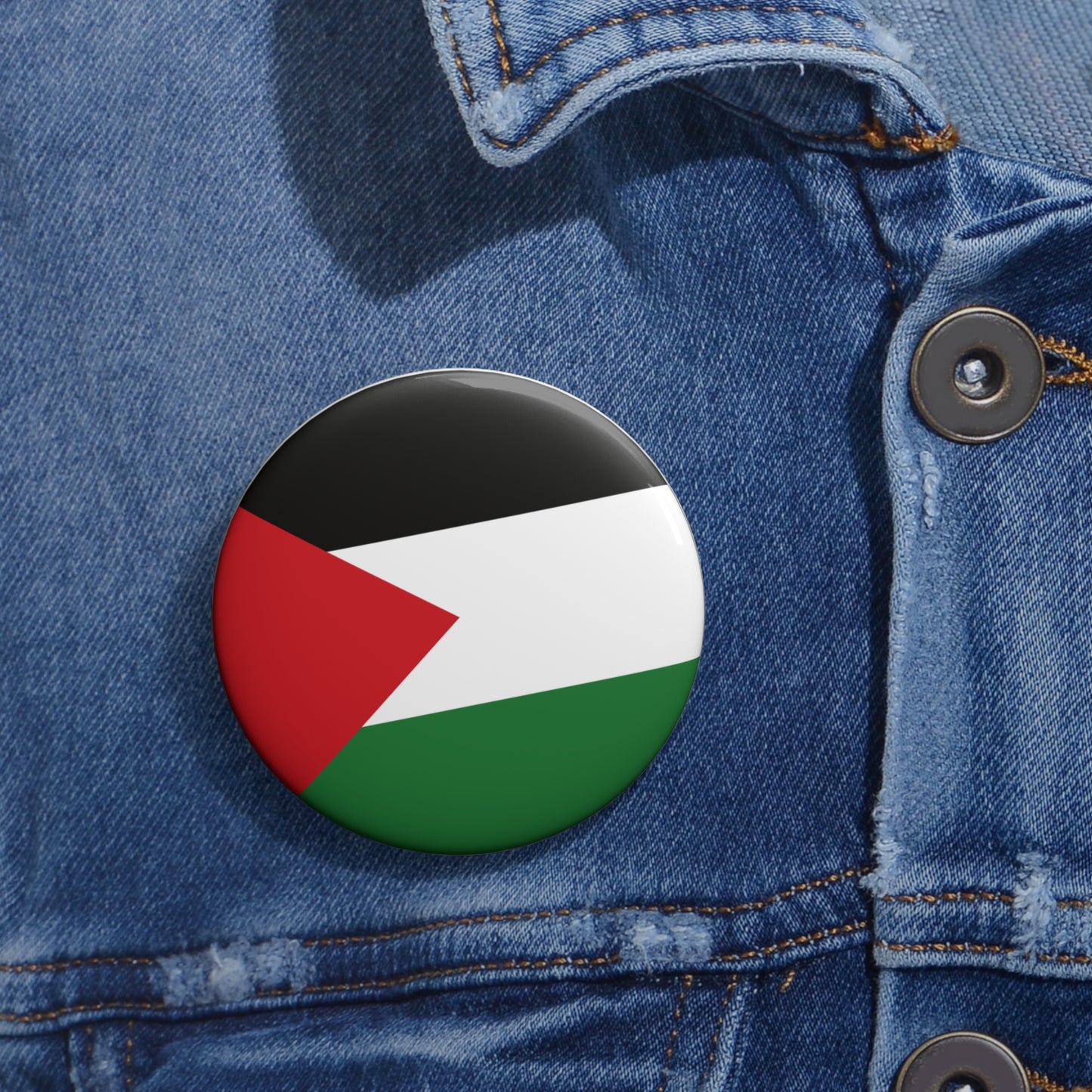 Palestinian Flag Palestine Solidarity Free Gaza Pin Badge Button