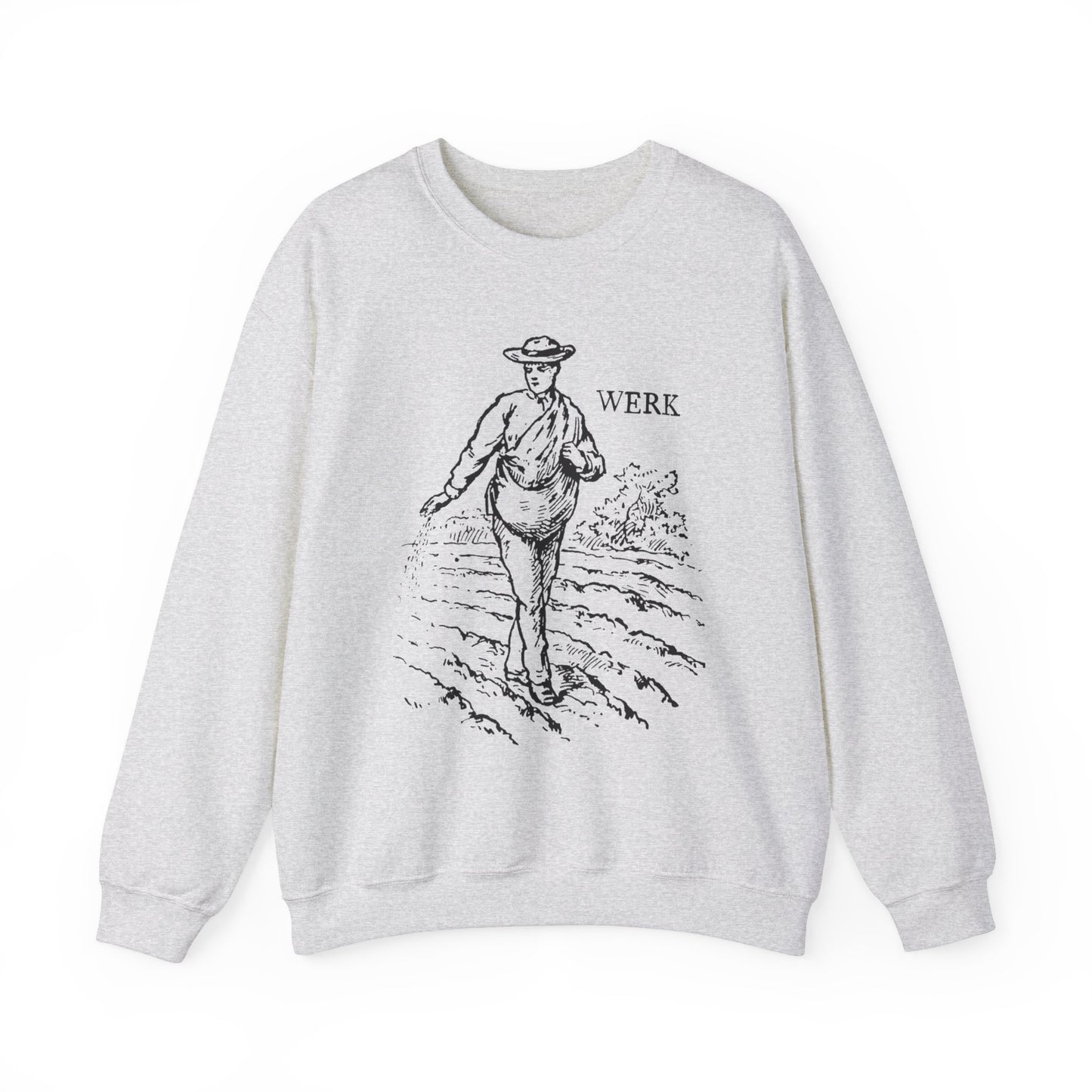 LGBTQ Plus Werk Vintage Farmer Sowing Seeds Gay Lesbian Queer Trans Unisex Heavy Blend™ Crewneck Sweatshirt