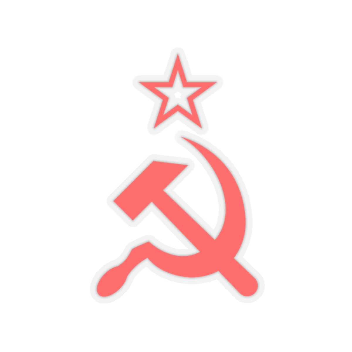 Socialist Red Hammer and Sickle Communist Leftist Bubble-Free Sticker