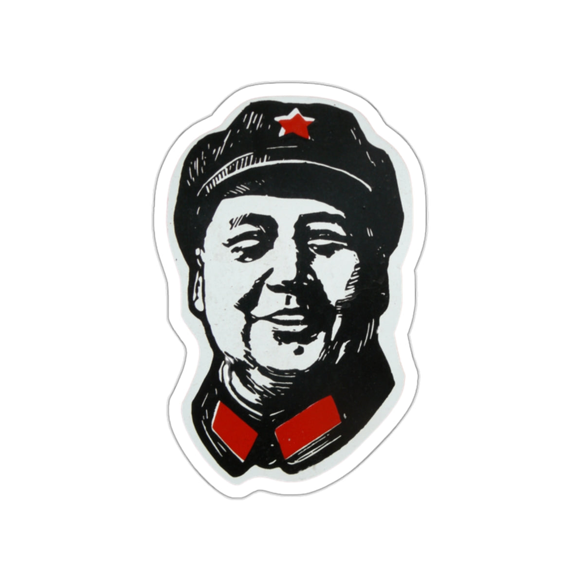 Chairman Mao Zedong Communist CCP China Maoist Kiss-Cut Sticker