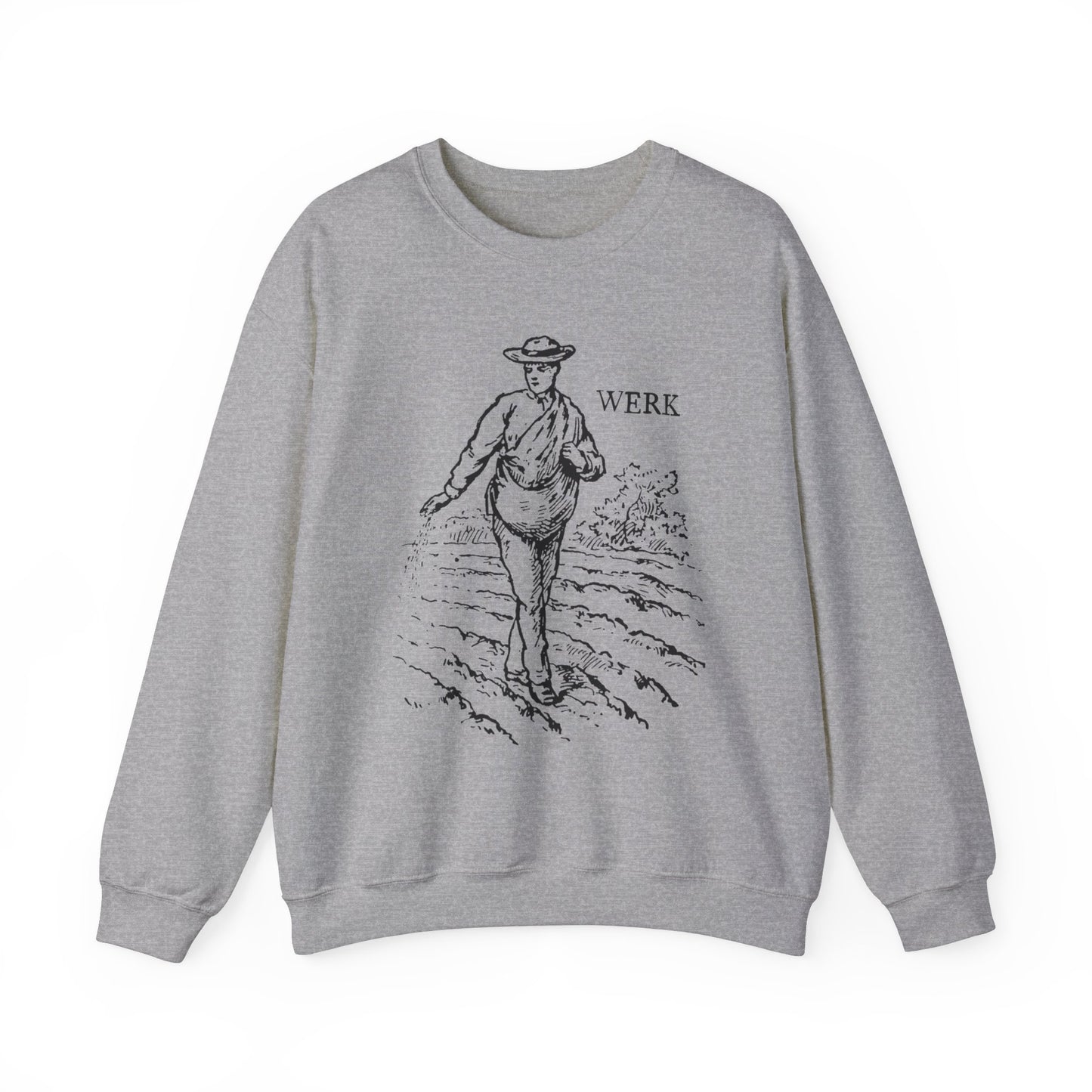 LGBTQ Plus Werk Vintage Farmer Sowing Seeds Gay Lesbian Queer Trans Unisex Heavy Blend™ Crewneck Sweatshirt