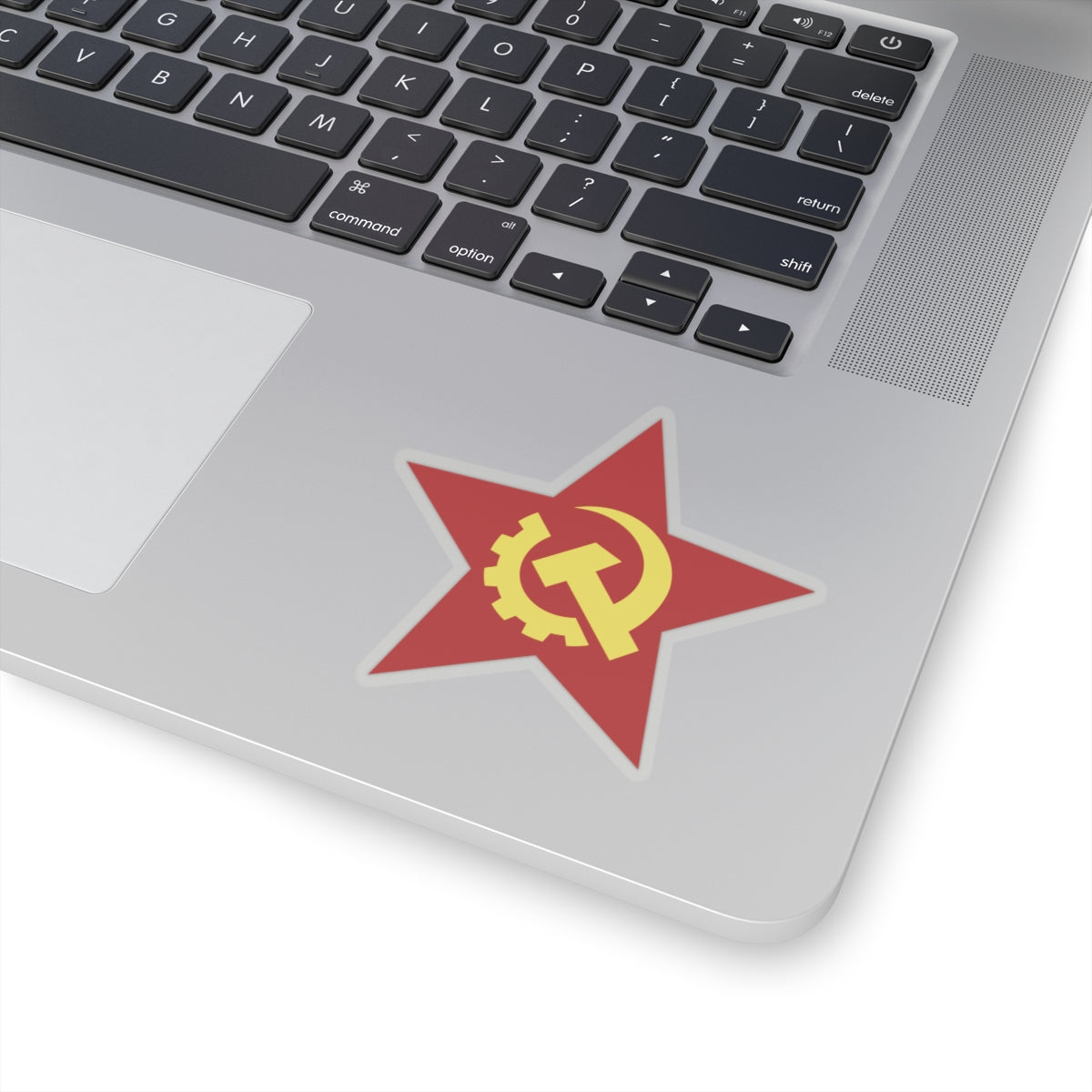 Red Star with USSR Industrial Style Hammer and Sickle Communist Leftist Bubble-free Sticker