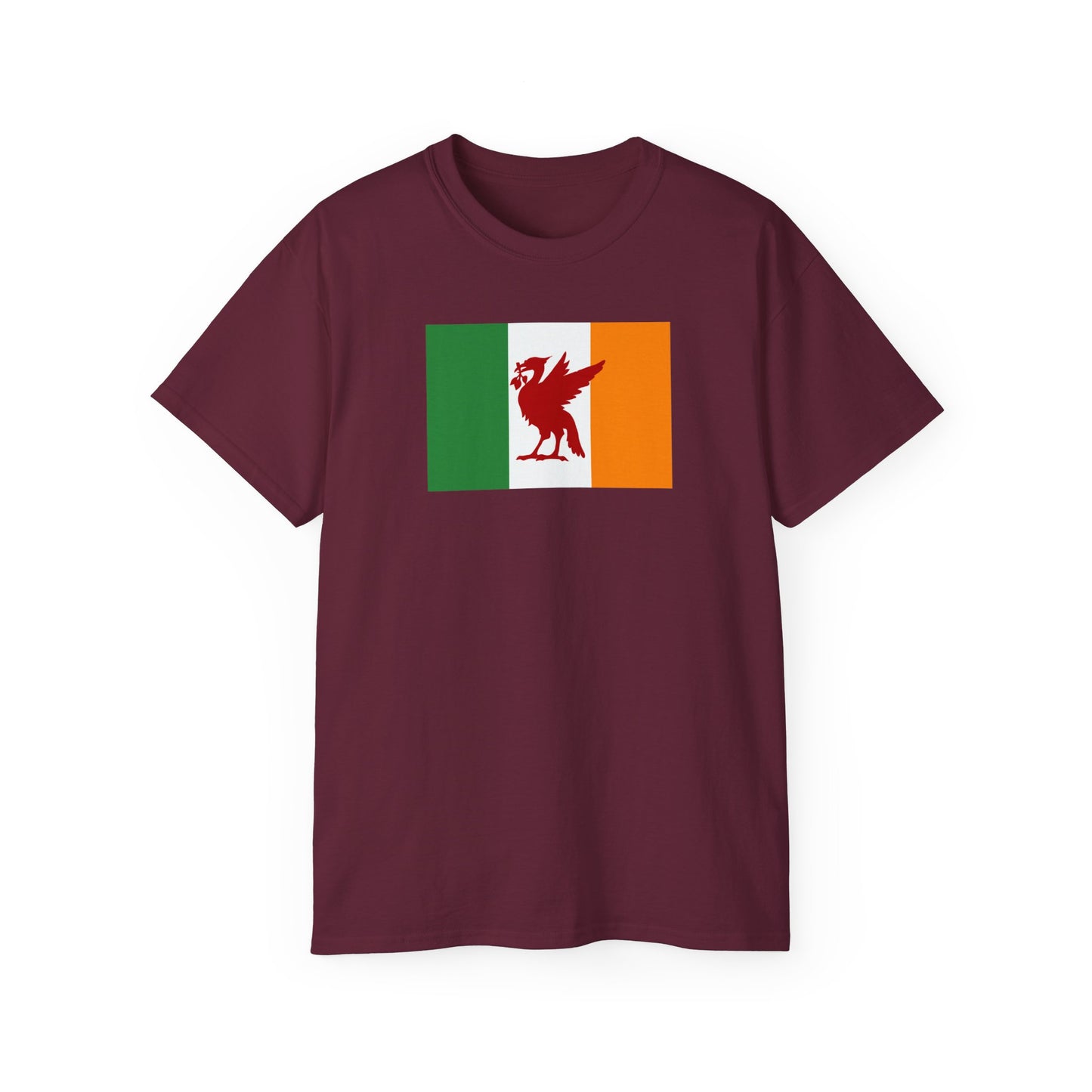 Irish Liverpool Liver Bird Scouse Irish Flag Tricolour Unisex Ultra Cotton Tee