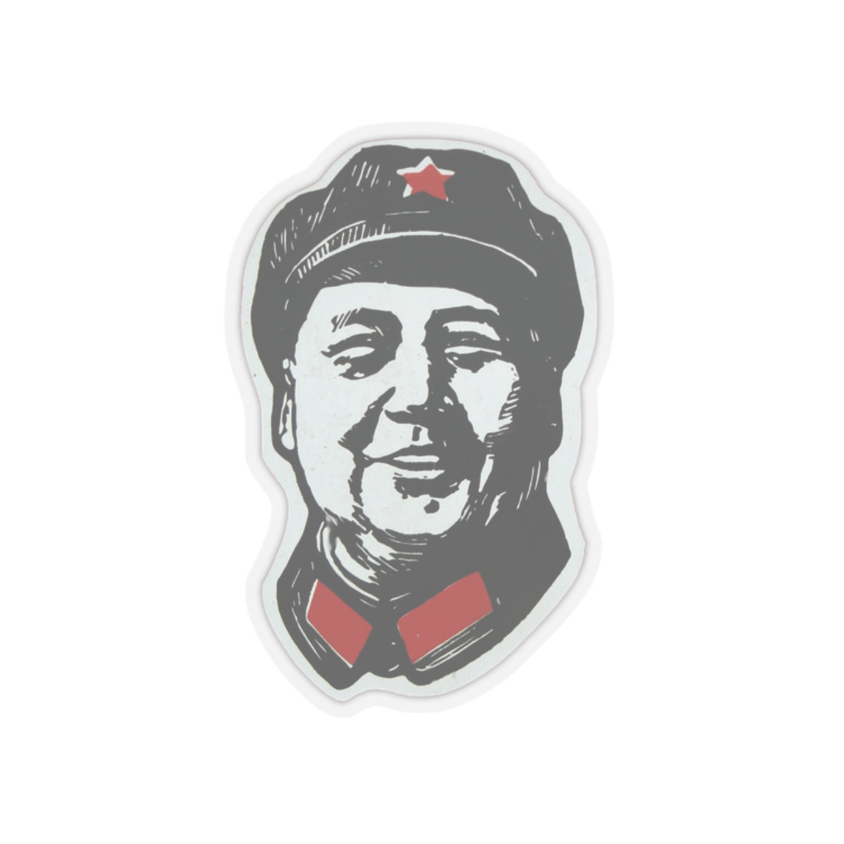 Chairman Mao Zedong Communist CCP China Maoist Kiss-Cut Sticker