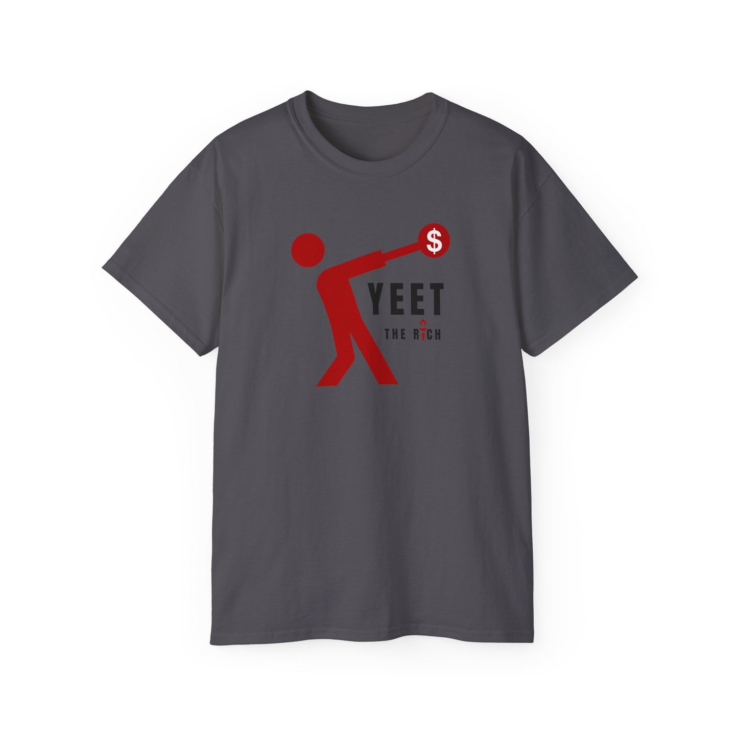 Yeet The Rich Socialist Communist Anti Capitalist Hammer Throw Track and Field Unisex Ultra Cotton Tee