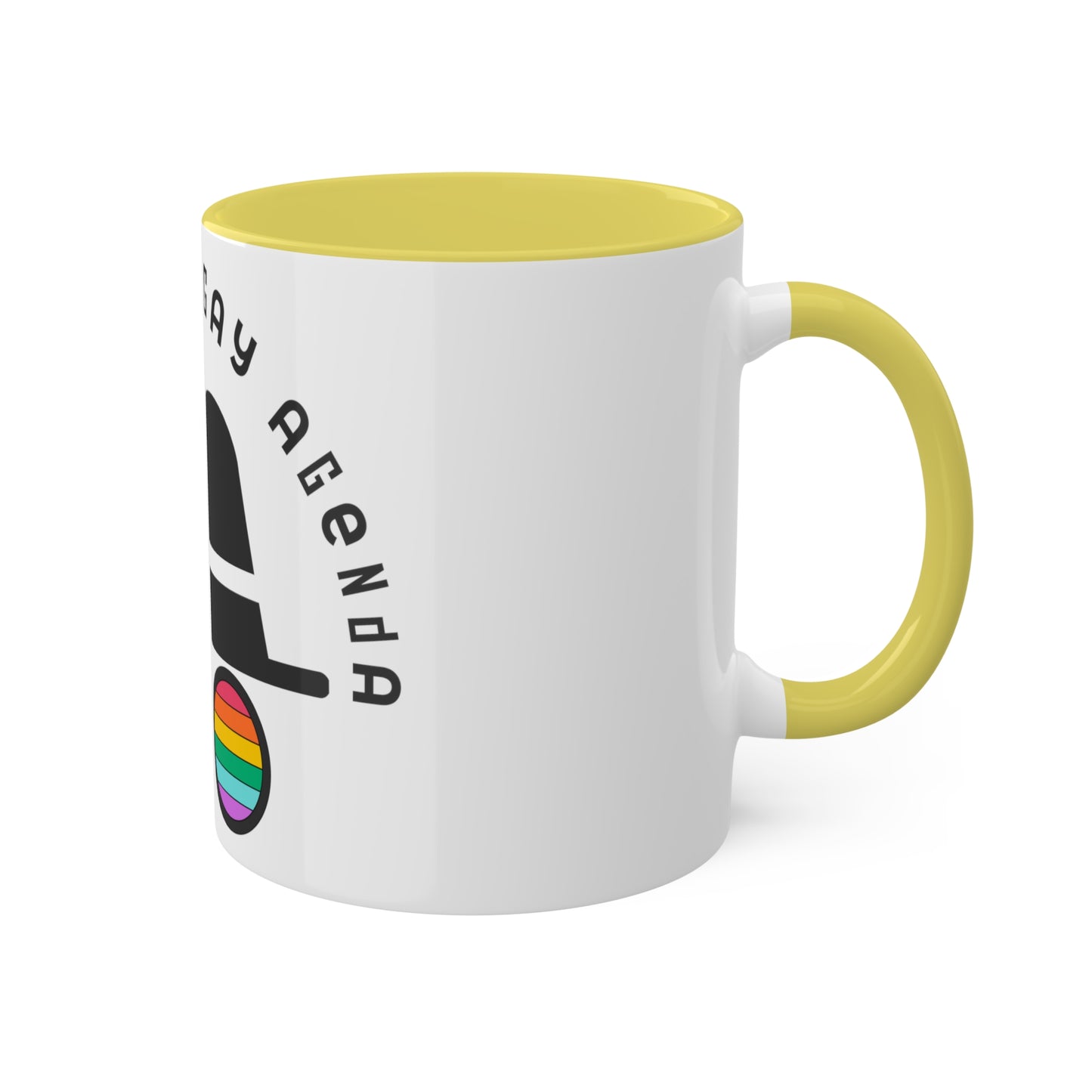 LGBTQ Plus Rainbow Agent of The Gay Agenda Spy Gay Queer Trans Rights Lesbian Pride Colourful Mug