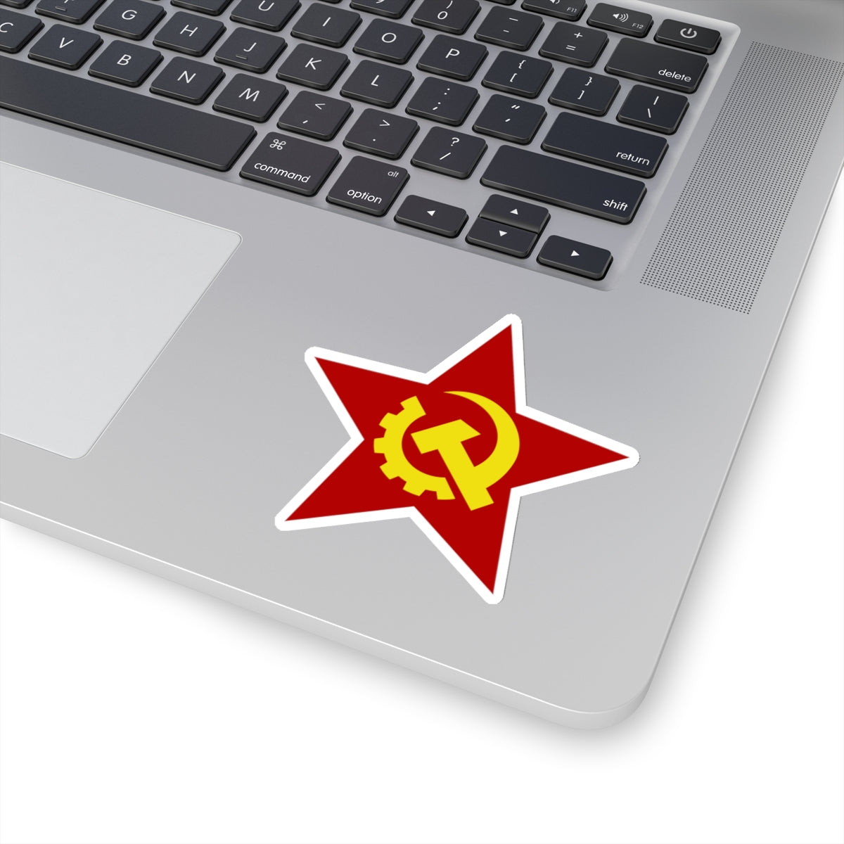 Red Star with USSR Industrial Style Hammer and Sickle Communist Leftist Bubble-free Sticker