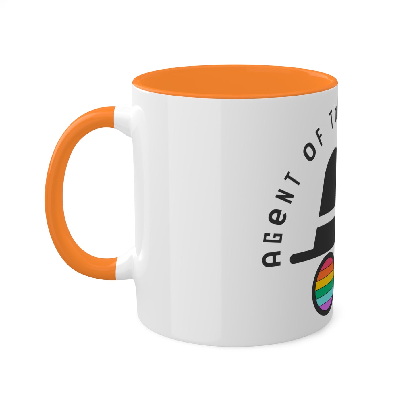 LGBTQ Plus Rainbow Agent of The Gay Agenda Spy Gay Queer Trans Rights Lesbian Pride Colourful Mug