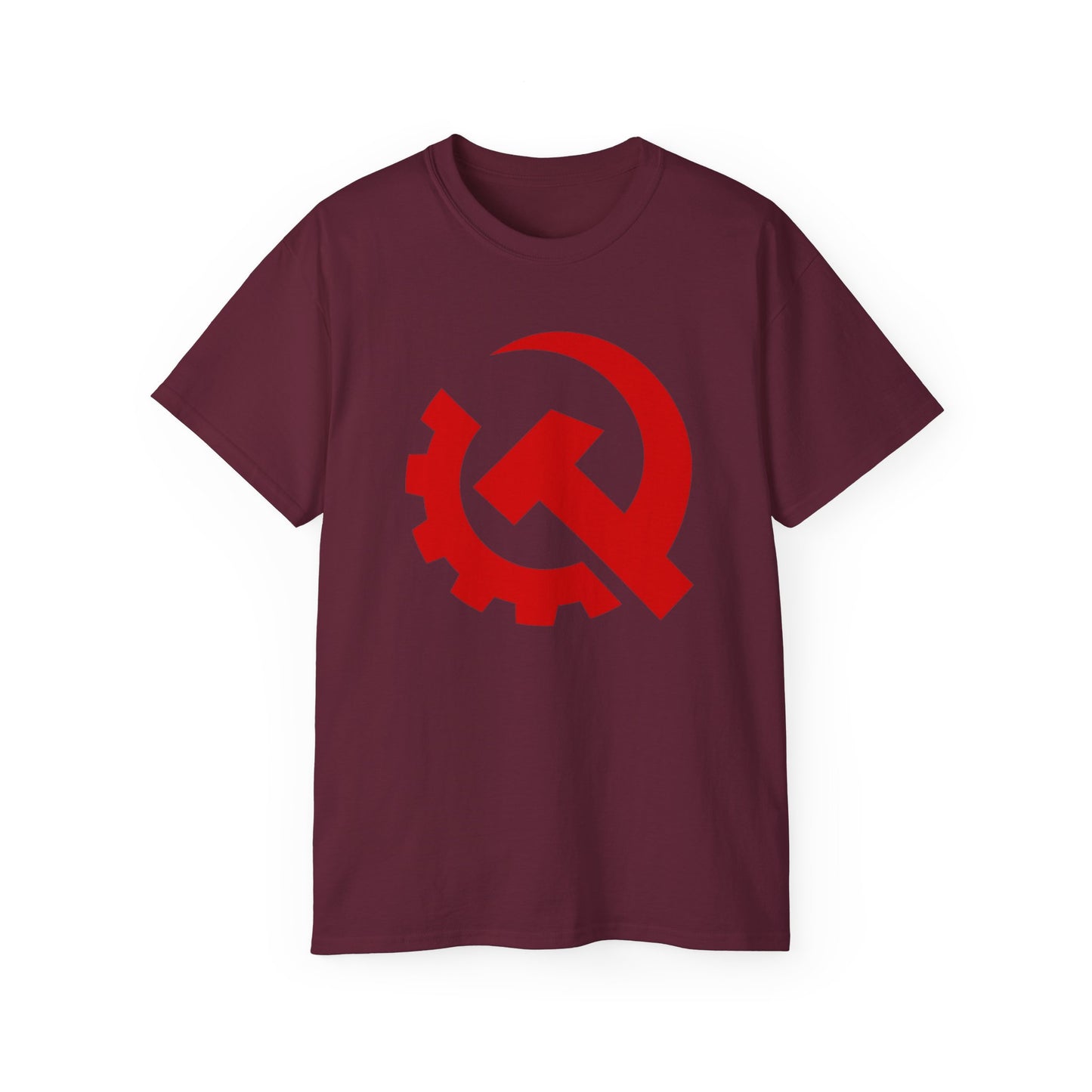 Leftist Industrial Style Hammer and Sickle Socialist Communist Unisex Ultra Cotton Tee