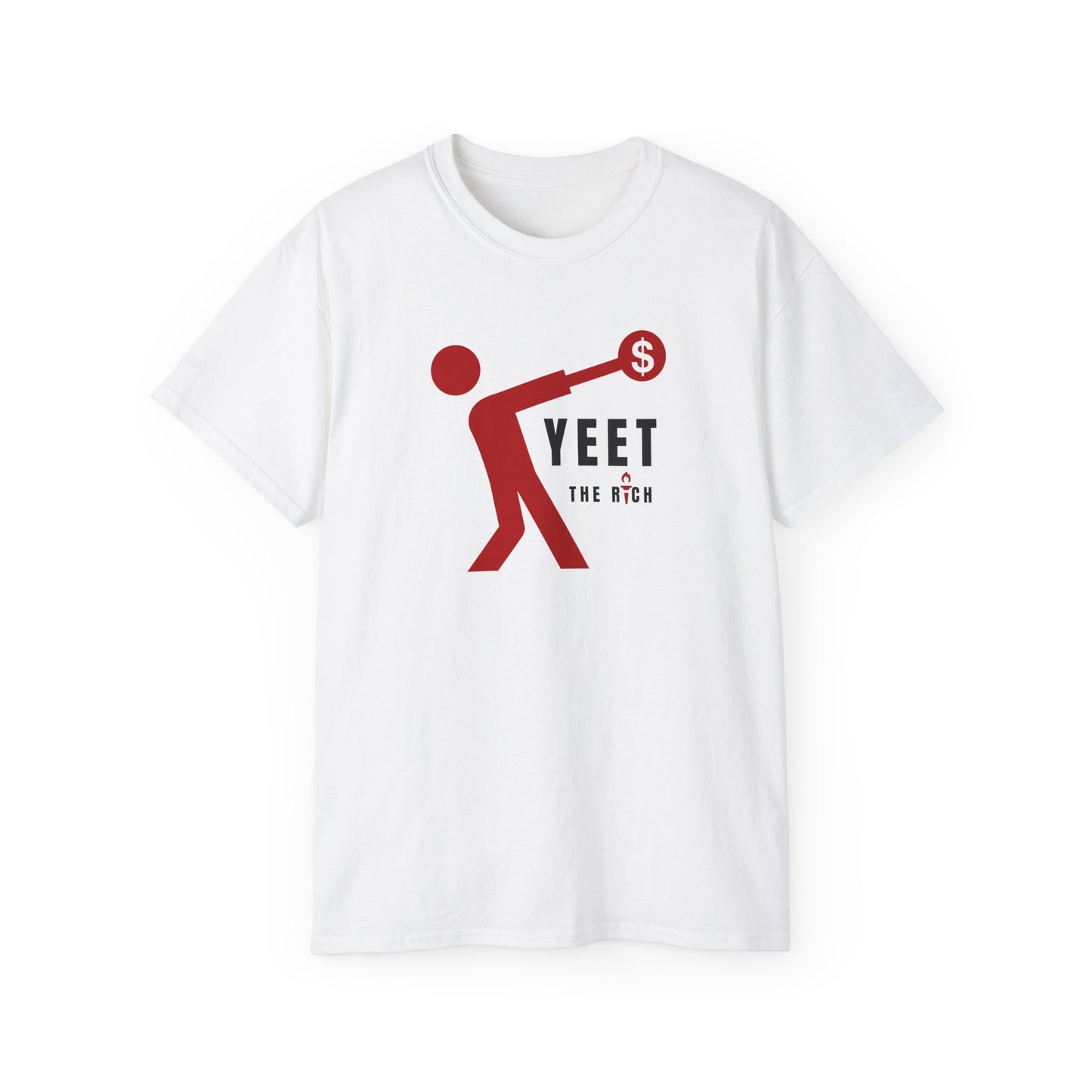 Yeet The Rich Socialist Communist Anti Capitalist Hammer Throw Track and Field Unisex Ultra Cotton Tee