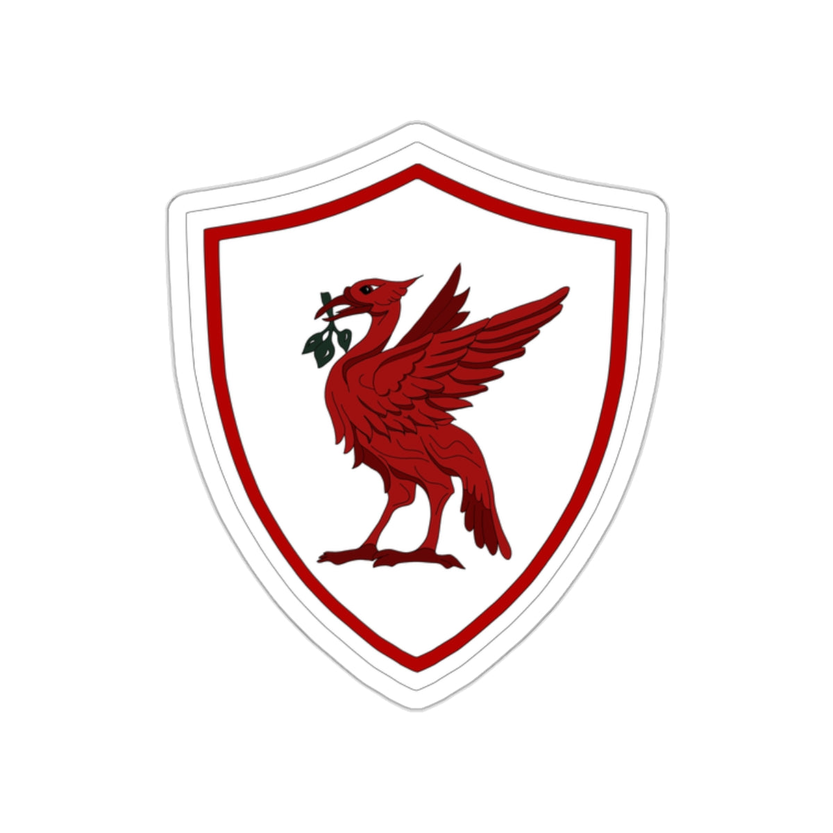 Hand Drawn Liverpool Liver Bird Crest Scouse YNWA Kiss-Cut Sticker