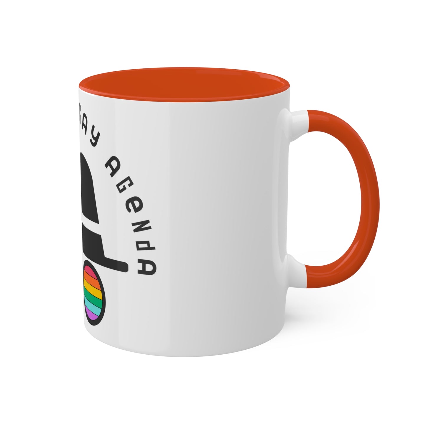 LGBTQ Plus Rainbow Agent of The Gay Agenda Spy Gay Queer Trans Rights Lesbian Pride Colourful Mug