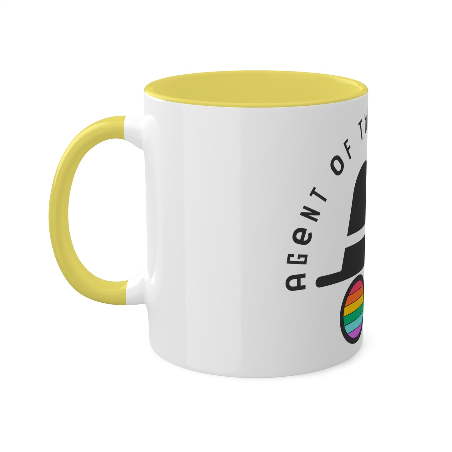 LGBTQ Plus Rainbow Agent of The Gay Agenda Spy Gay Queer Trans Rights Lesbian Pride Colourful Mug