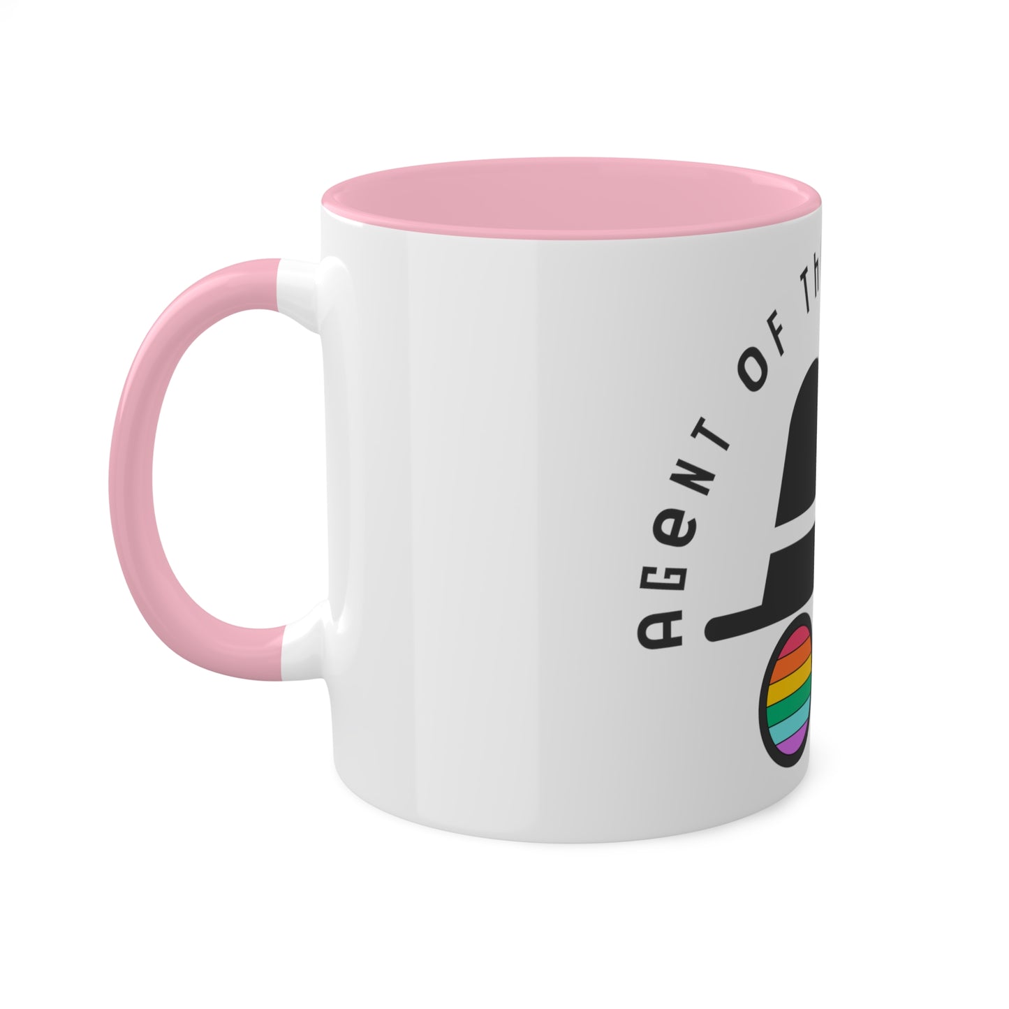 LGBTQ Plus Rainbow Agent of The Gay Agenda Spy Gay Queer Trans Rights Lesbian Pride Colourful Mug