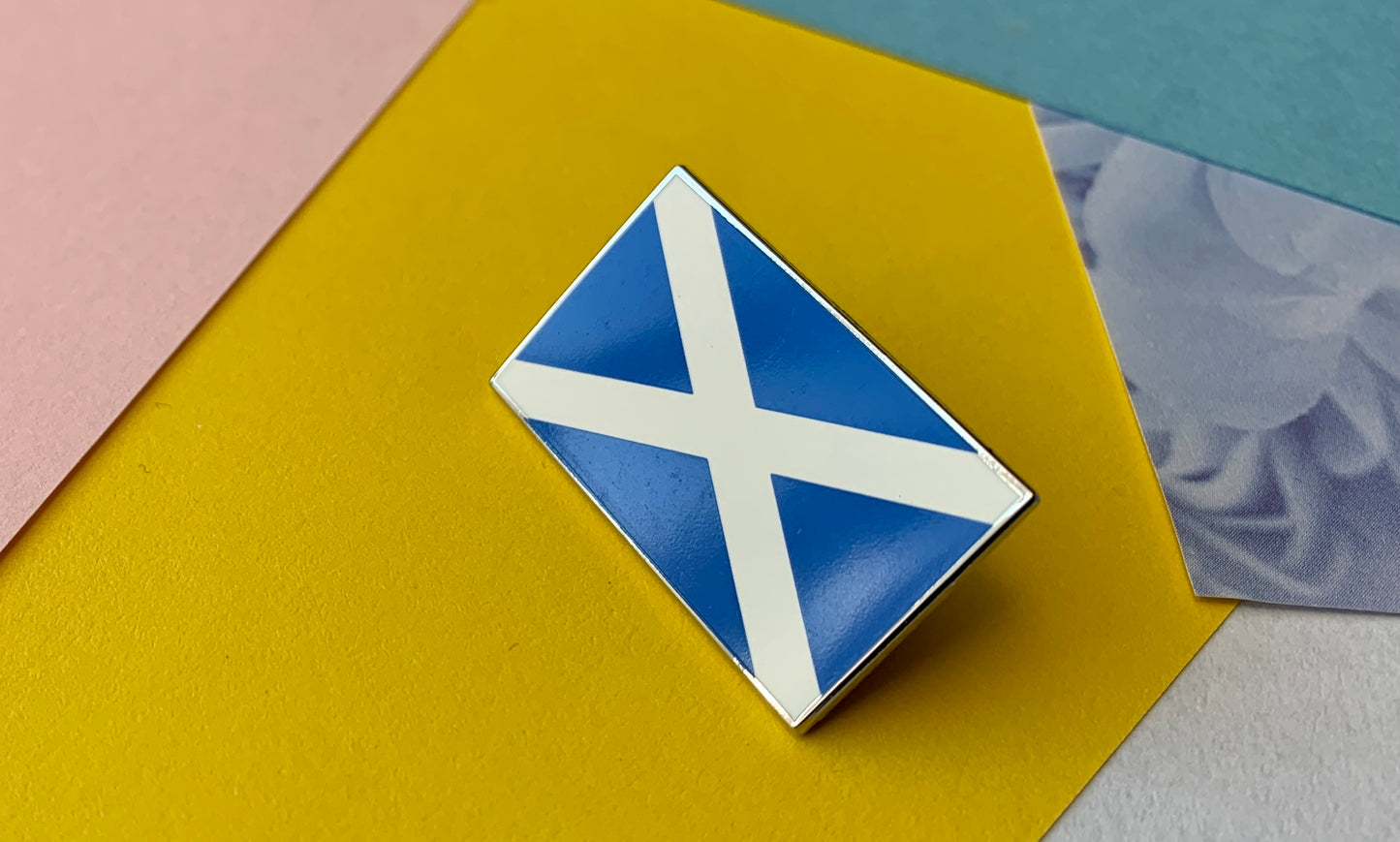 Scottish Saltire Scotland Flag Enamel Pin Badge