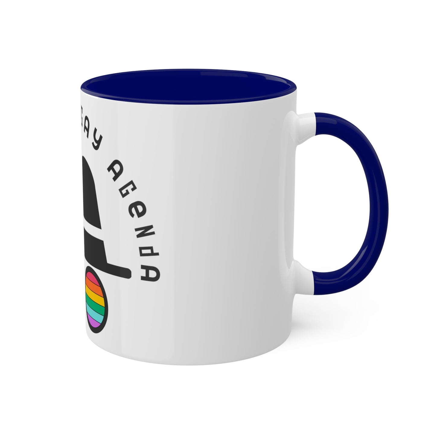 LGBTQ Plus Rainbow Agent of The Gay Agenda Spy Gay Queer Trans Rights Lesbian Pride Colourful Mug
