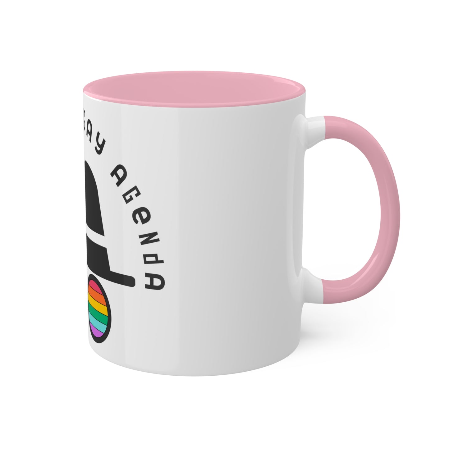 LGBTQ Plus Rainbow Agent of The Gay Agenda Spy Gay Queer Trans Rights Lesbian Pride Colourful Mug