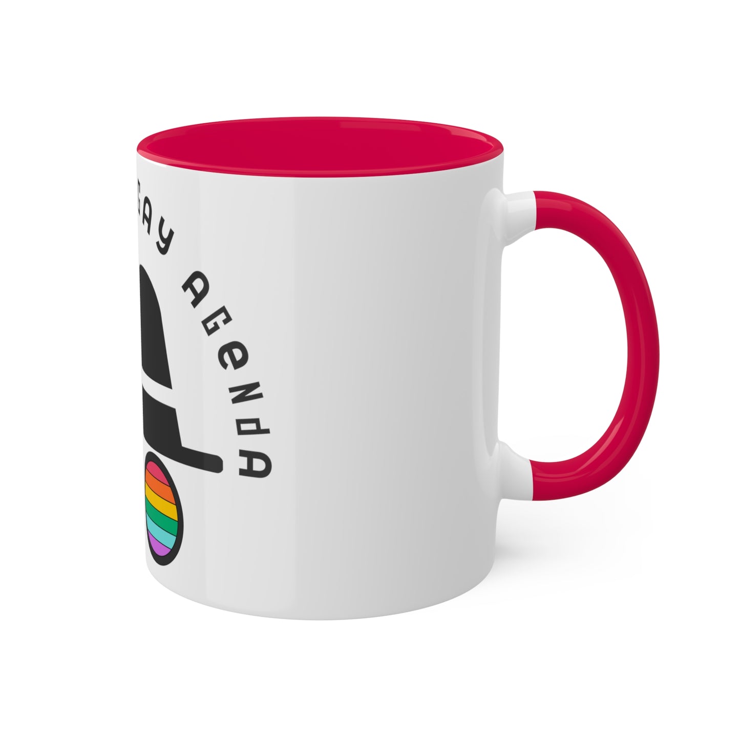 LGBTQ Plus Rainbow Agent of The Gay Agenda Spy Gay Queer Trans Rights Lesbian Pride Colourful Mug
