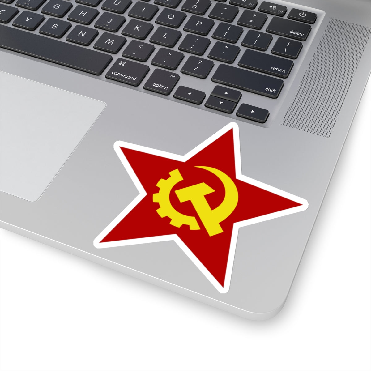 Red Star with USSR Industrial Style Hammer and Sickle Communist Leftist Bubble-free Sticker