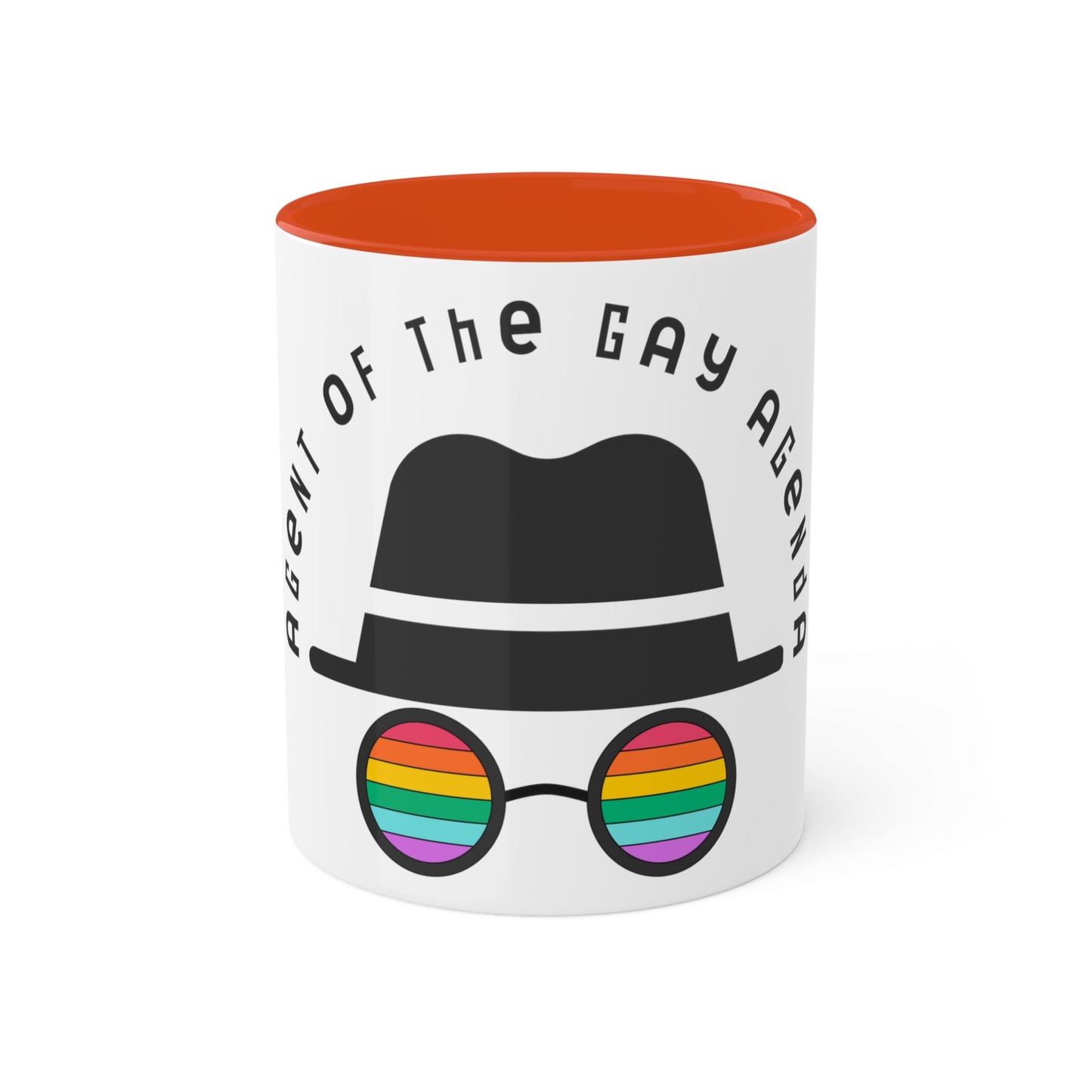 LGBTQ Plus Rainbow Agent of The Gay Agenda Spy Gay Queer Trans Rights Lesbian Pride Colourful Mug