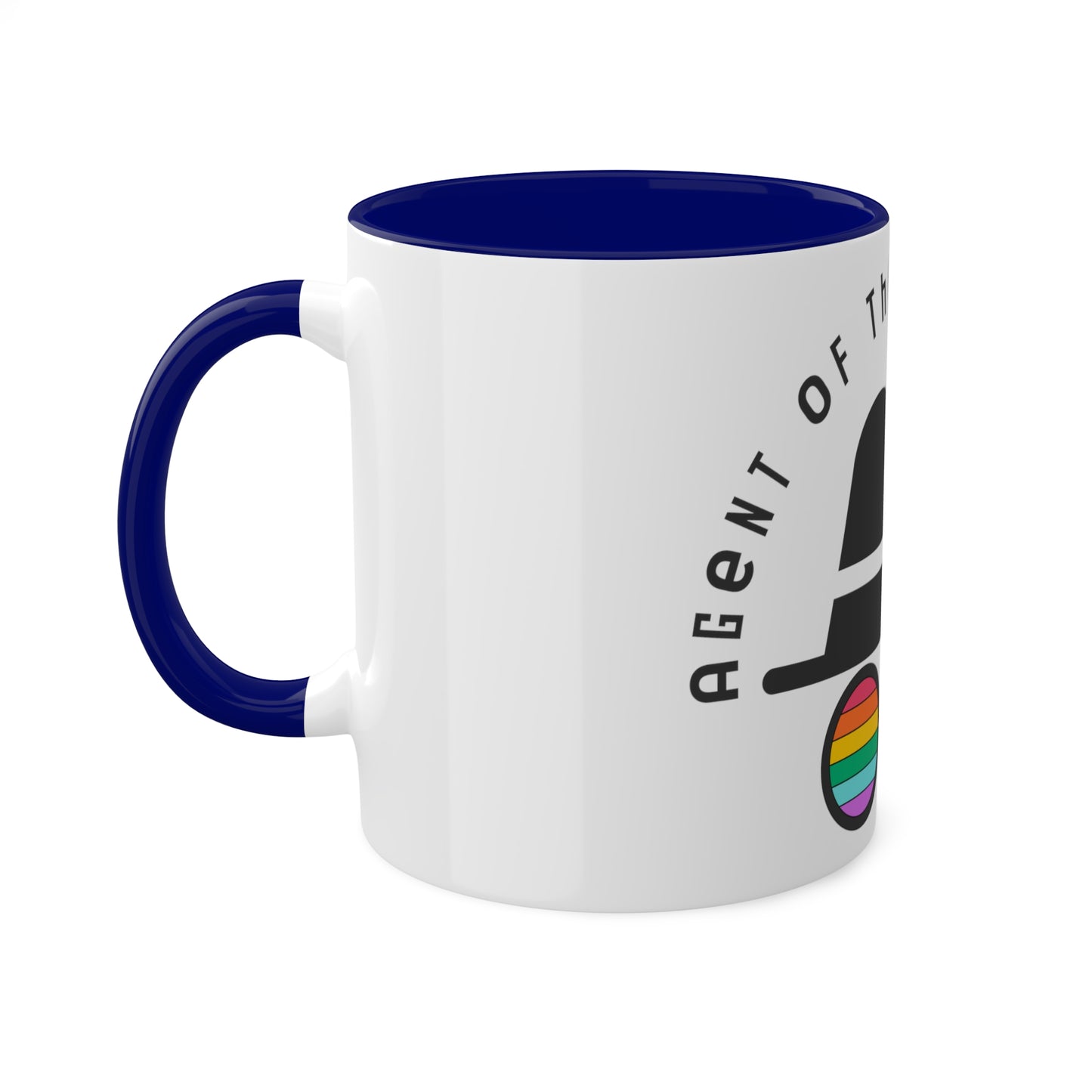 LGBTQ Plus Rainbow Agent of The Gay Agenda Spy Gay Queer Trans Rights Lesbian Pride Colourful Mug
