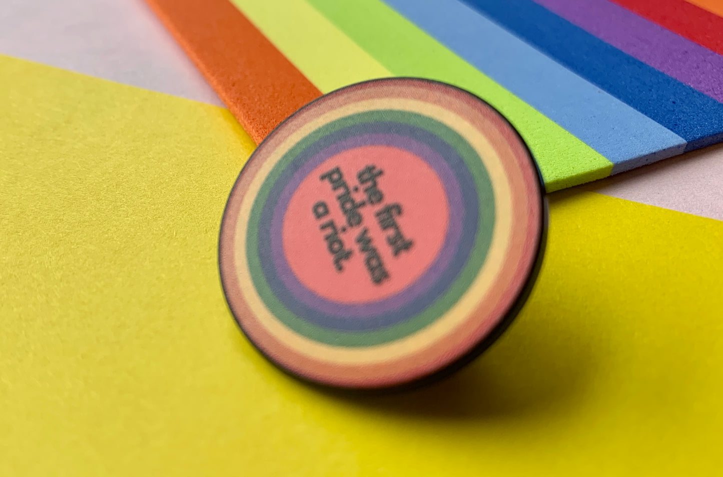LGBTQ Plus The First Pride Was a Riot Gay Rainbow Pride Pin Badge
