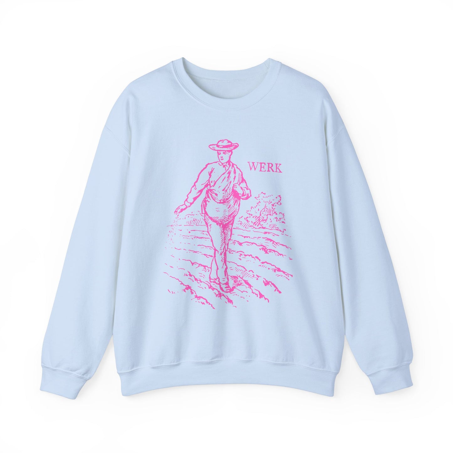 LGBTQ Plus Werk Vintage Farmer Sowing Seeds Gay Lesbian Queer Trans Unisex Heavy Blend™ Crewneck Sweatshirt